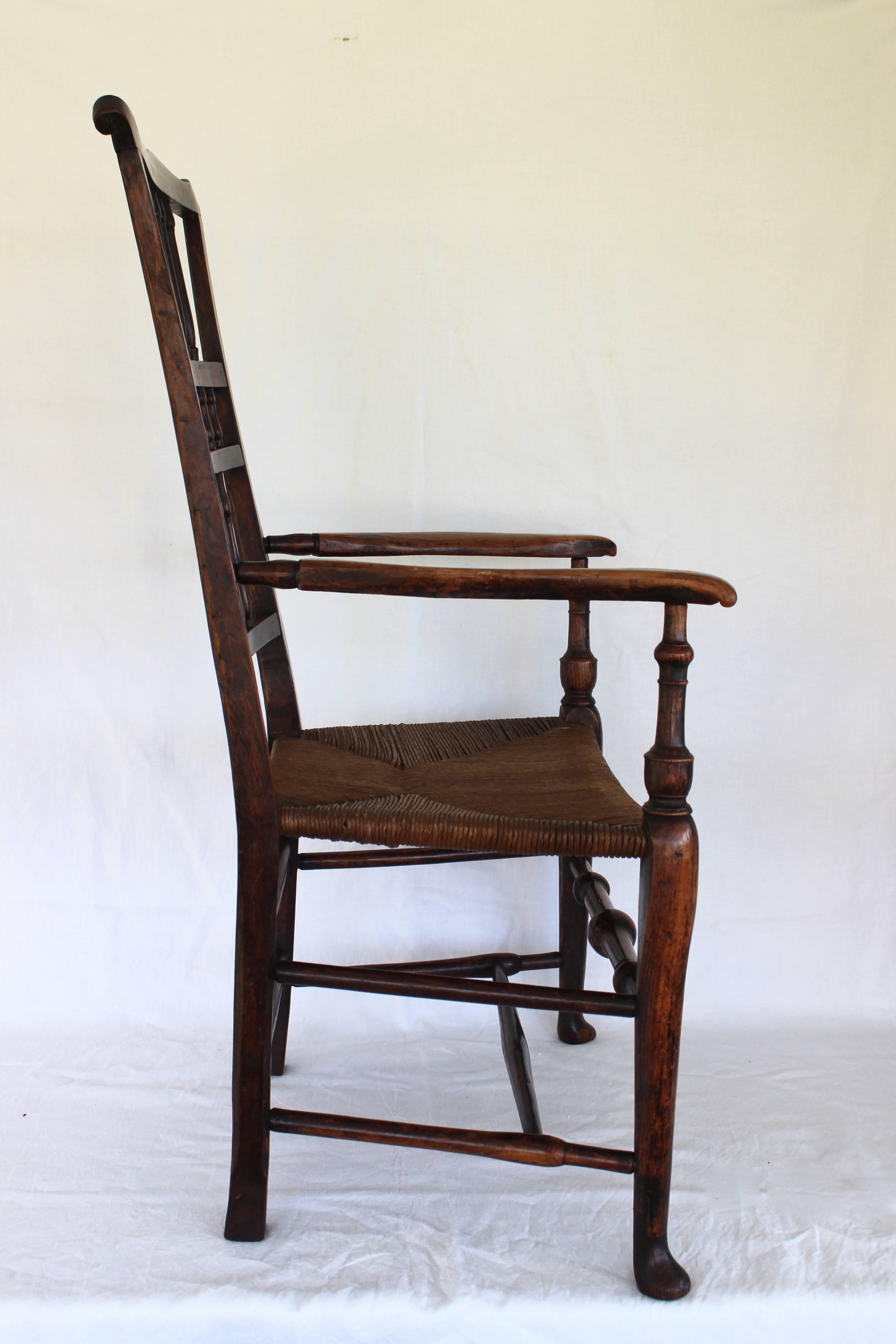 18th Century English Spindle Back Armchair In Excellent Condition In East Hampton, NY