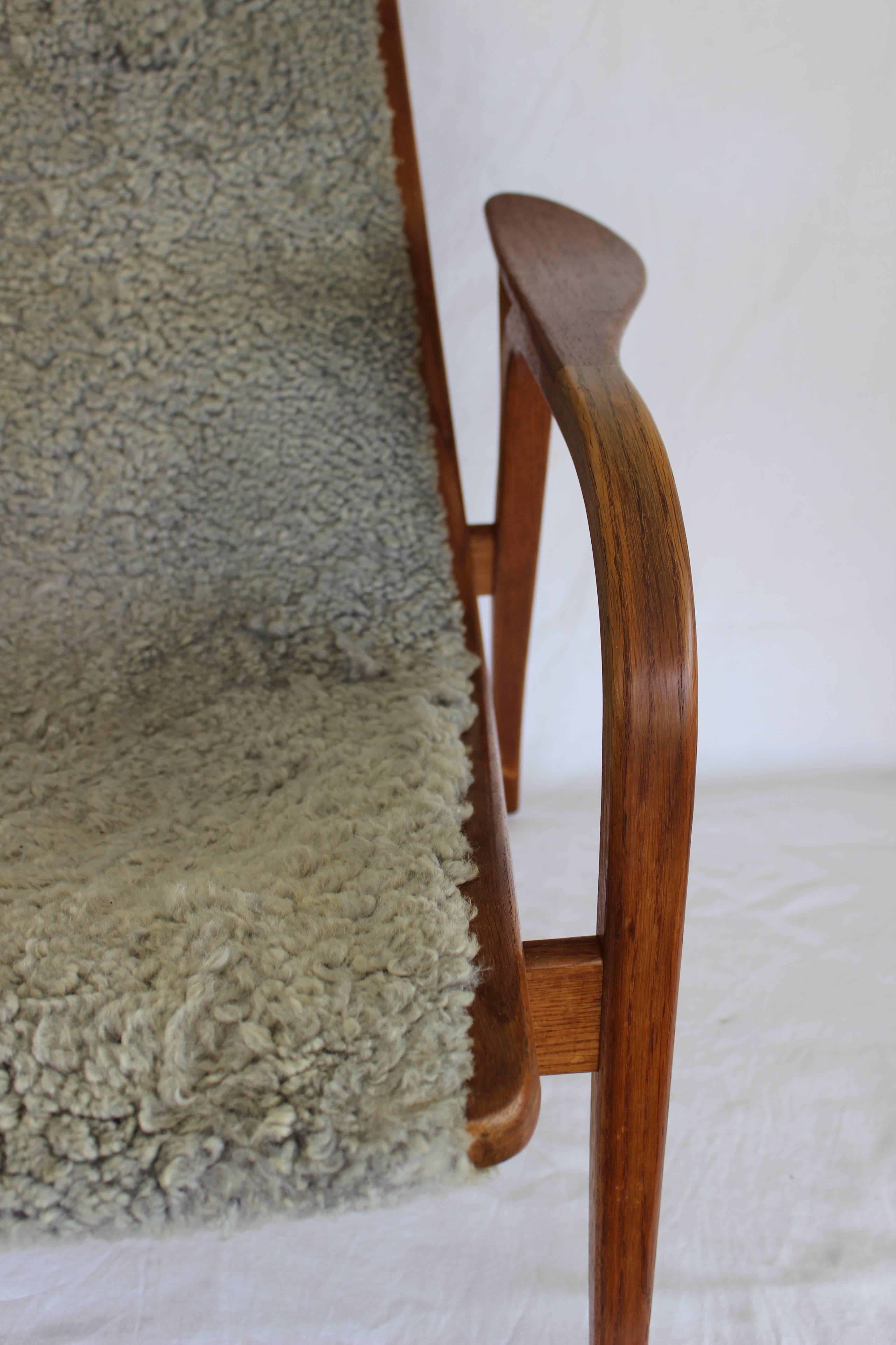 Lamino Chair and Ottoman by Yngve Ekström for Swedese In Fair Condition In East Hampton, NY