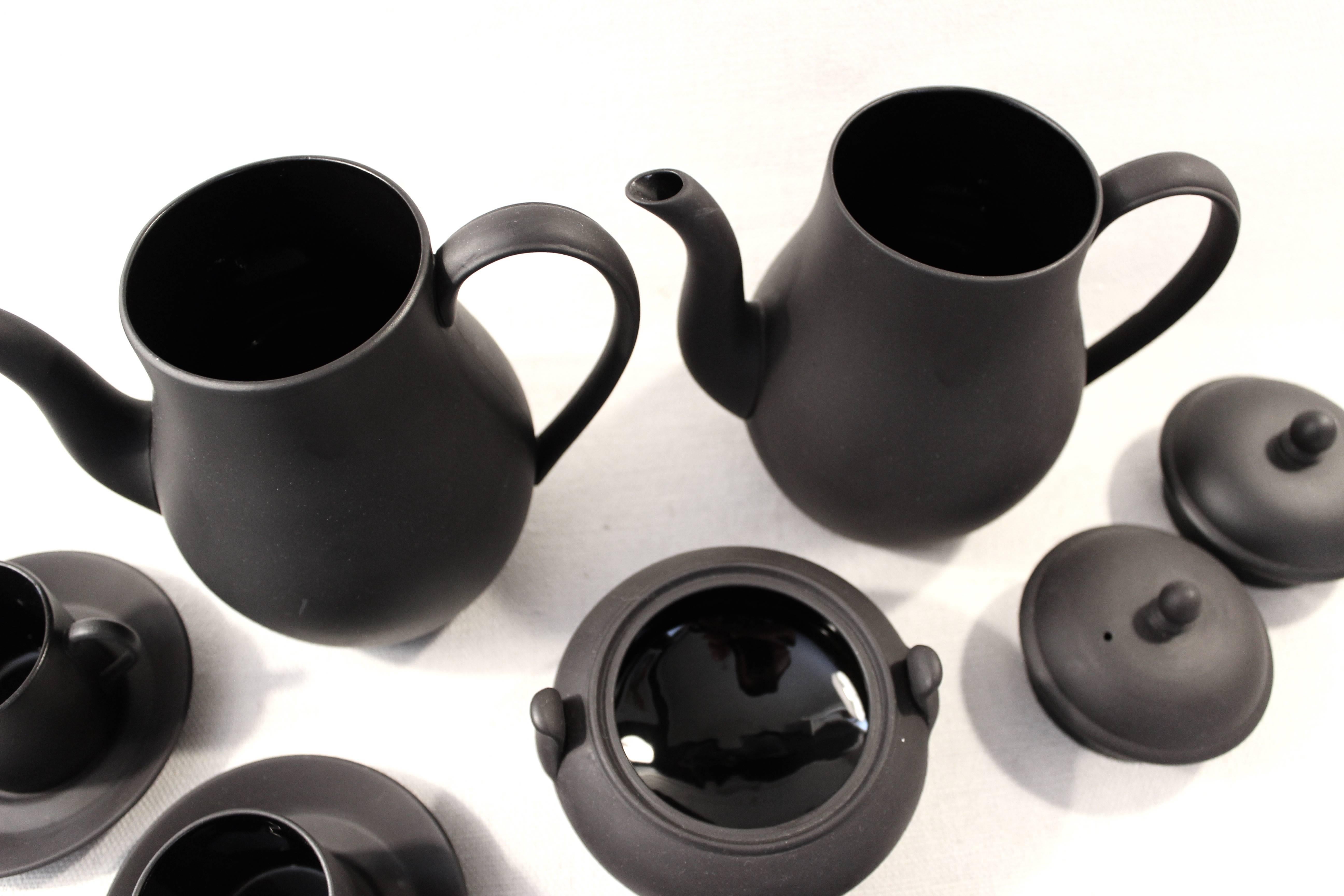 wedgwood black basalt tea set