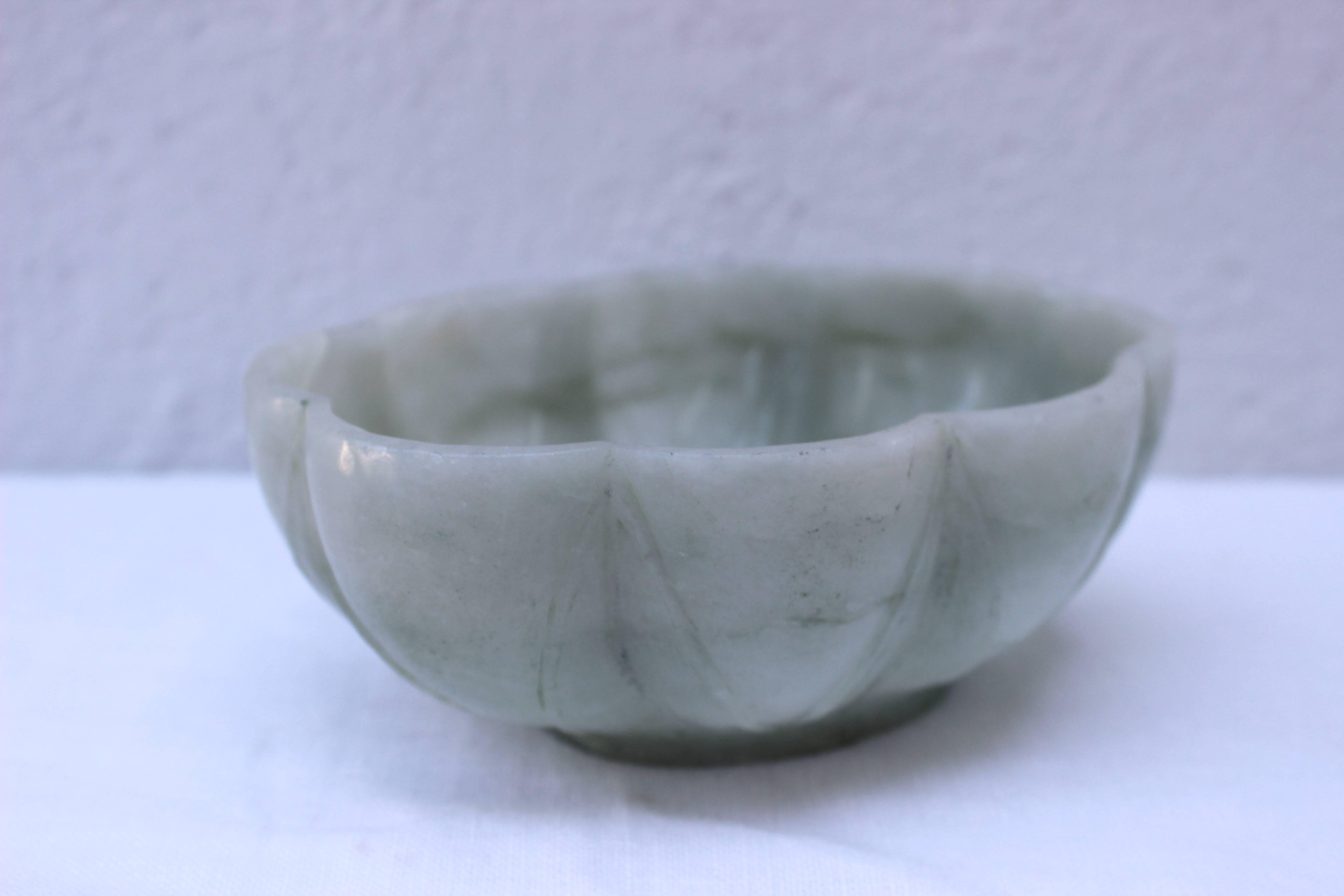 Chinese Jadeite Hardstone Bowl  In Excellent Condition For Sale In East Hampton, NY