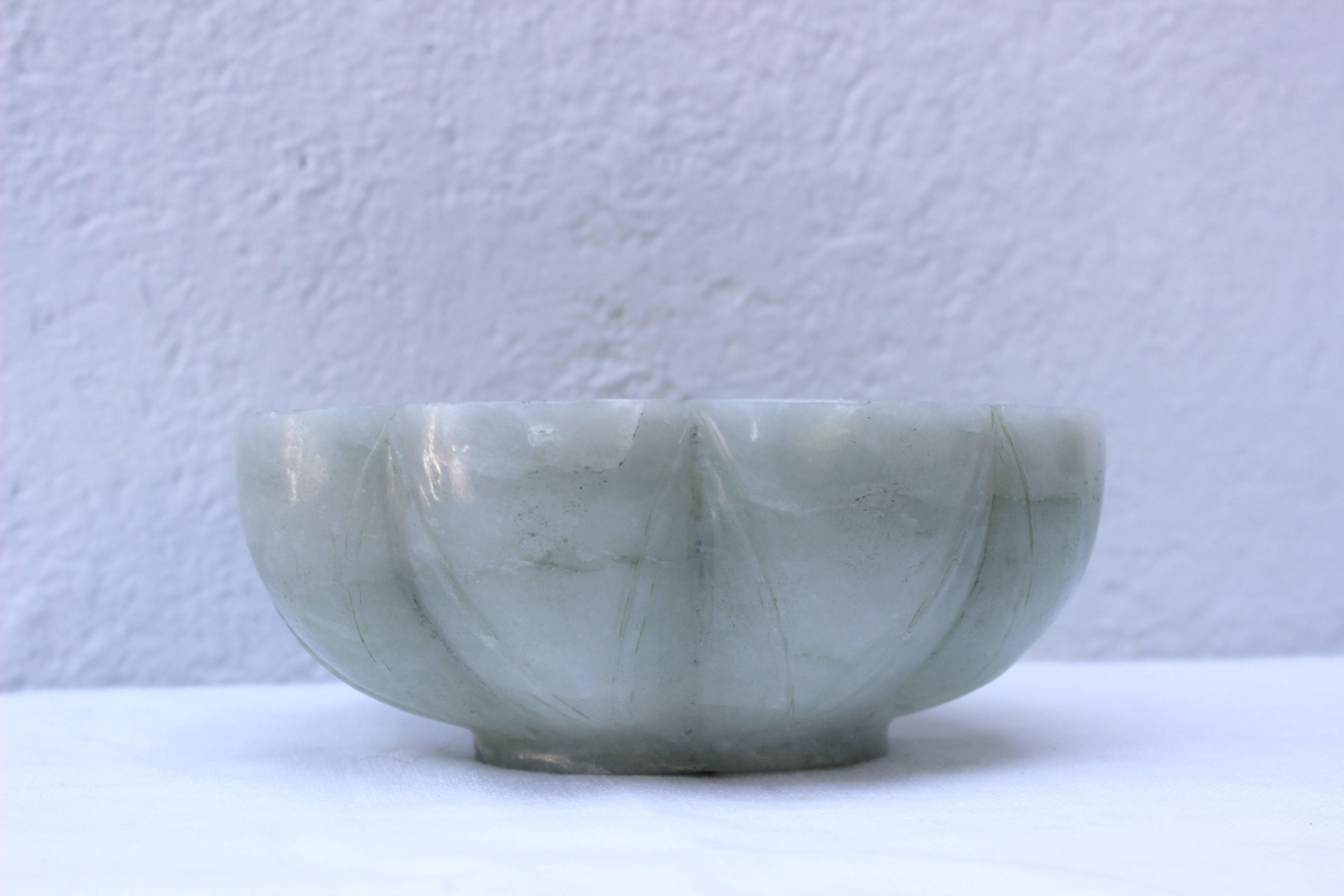 20th Century Chinese Jadeite Hardstone Bowl  For Sale