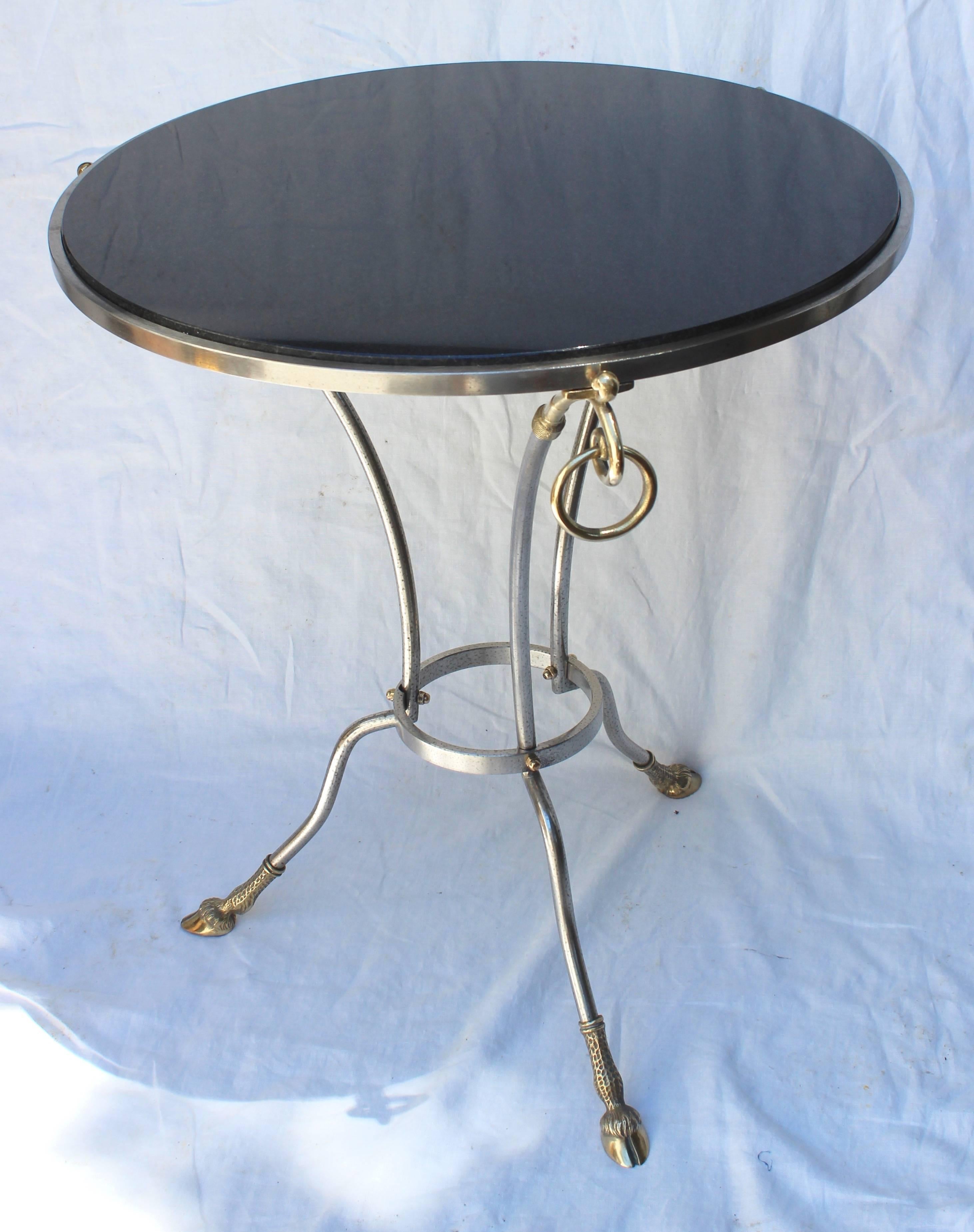 Jansen Style Round Table In Good Condition For Sale In East Hampton, NY