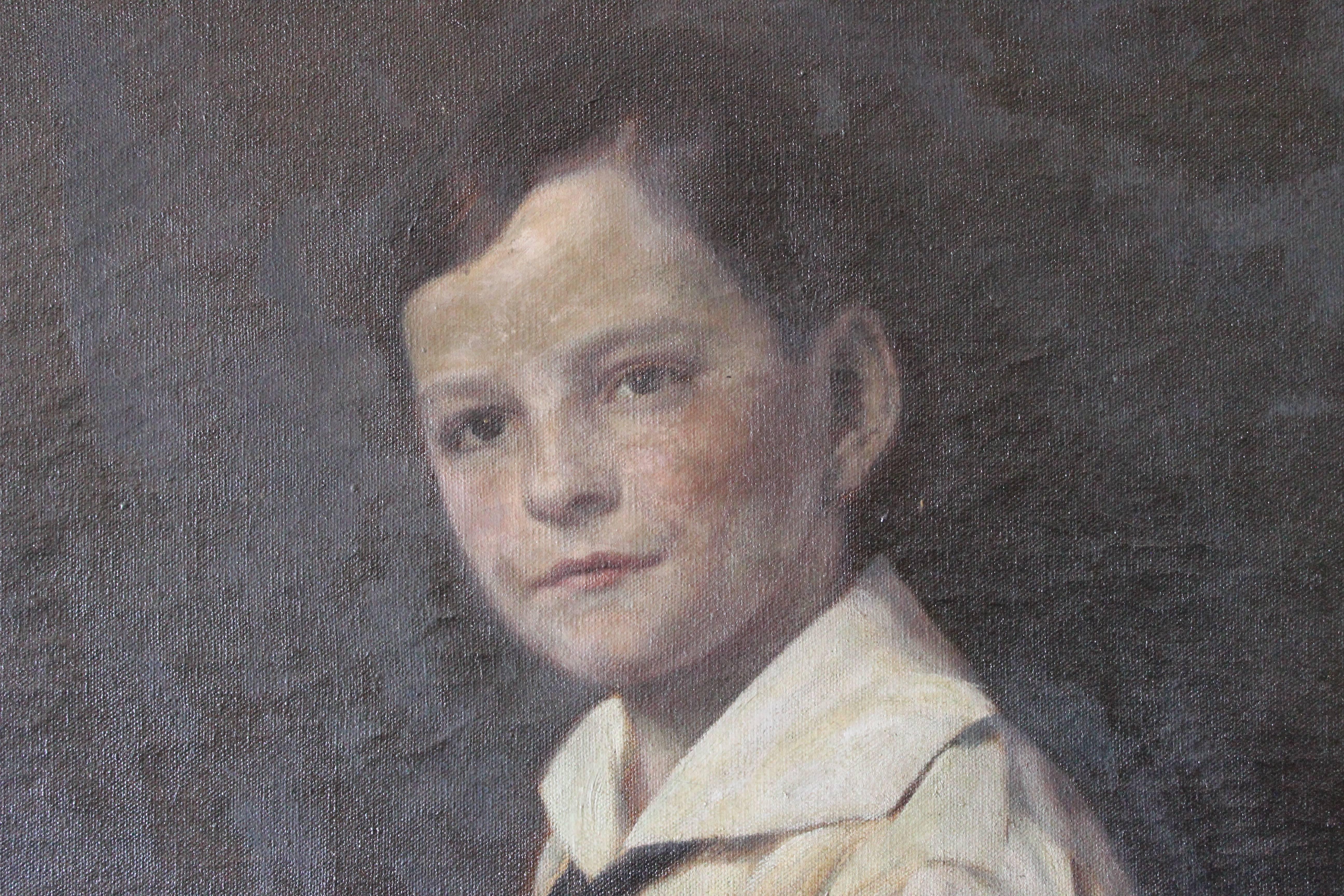 Porträt eines jungen Jungen aus dem frühen 20. Jahrhundert im Zustand „Gut“ im Angebot in East Hampton, NY