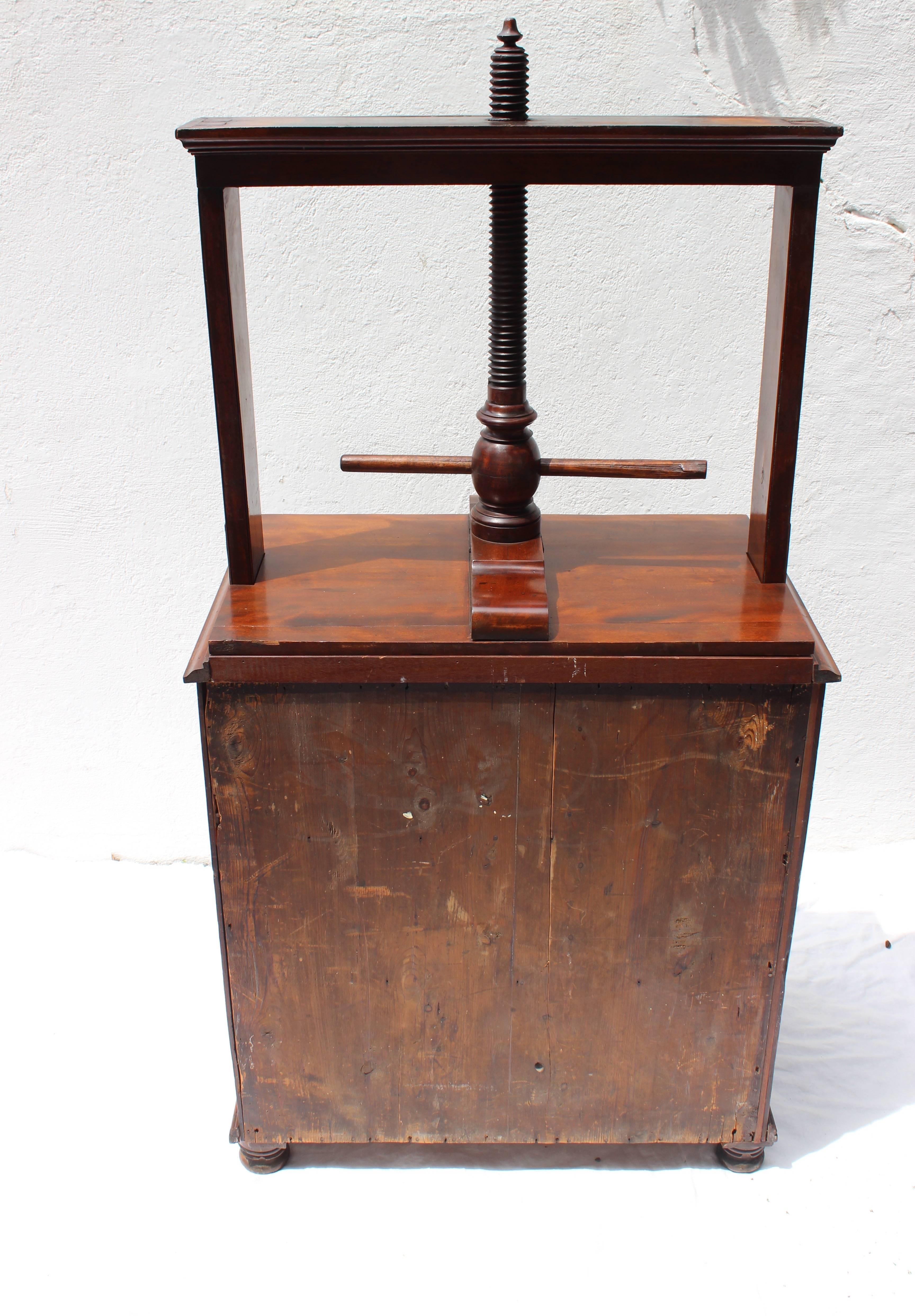 19th Century Mahogany Book Press 3