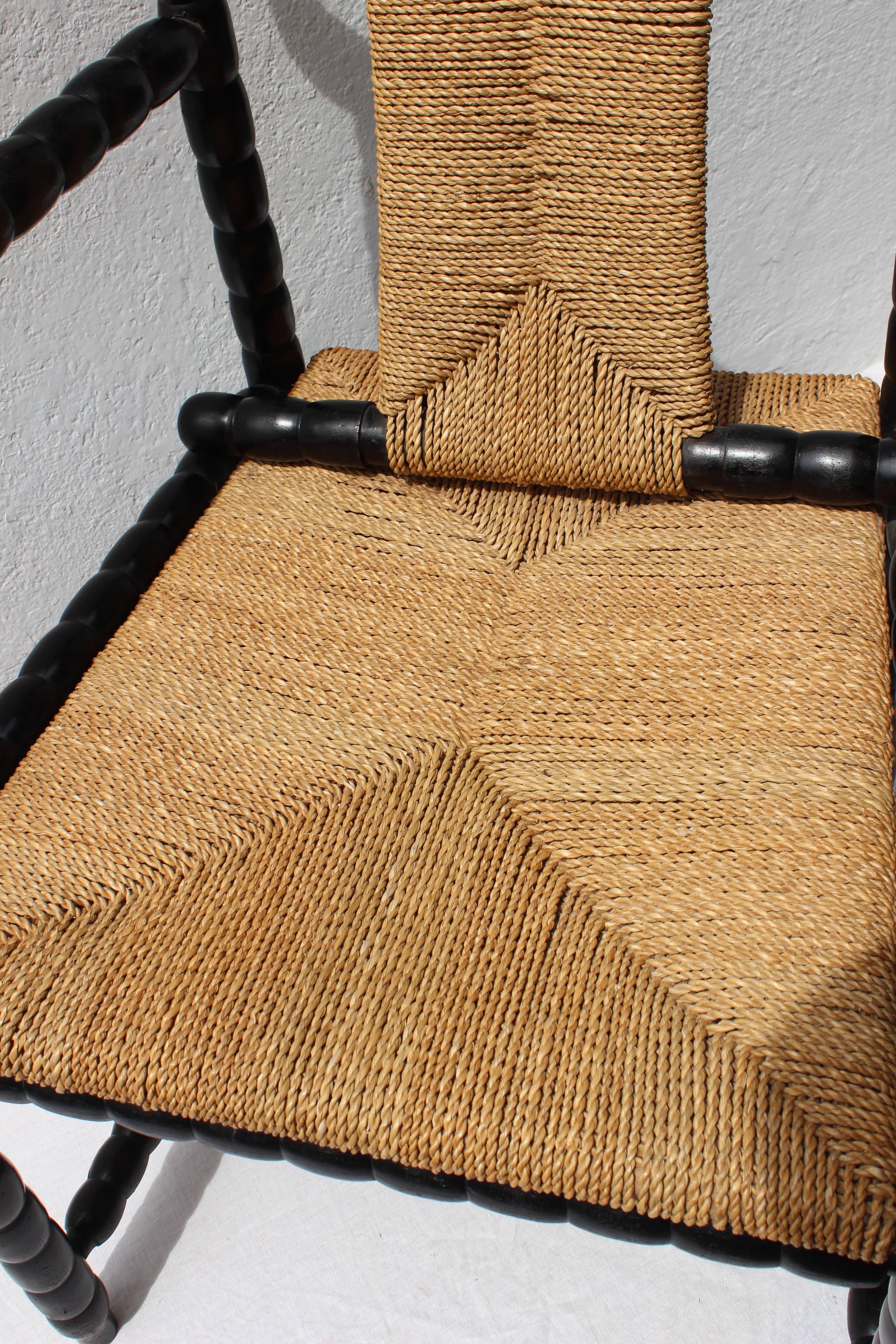 Josef Zotti Ebonized Chair In Good Condition In East Hampton, NY