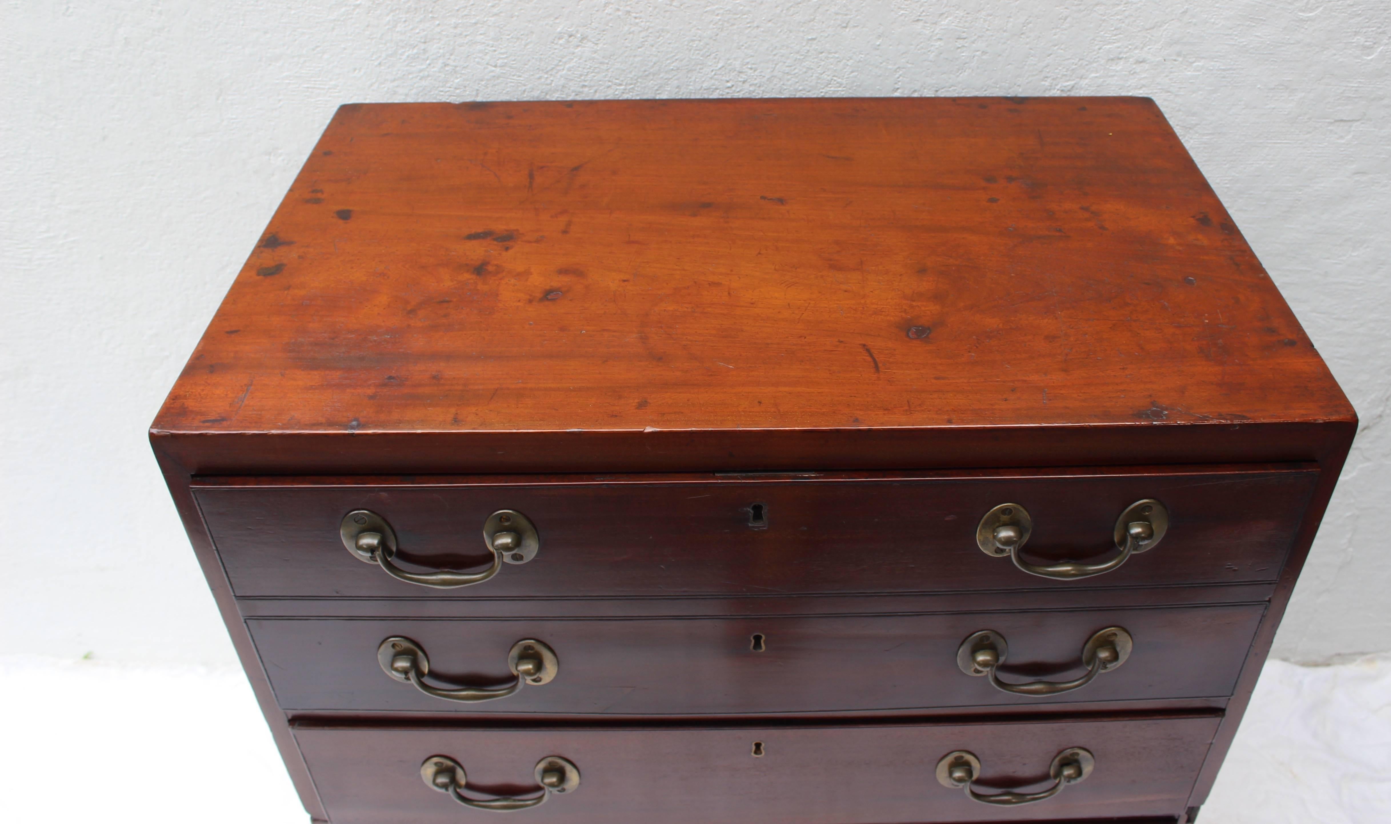19th Century English Campaign Chest with Desk For Sale 1