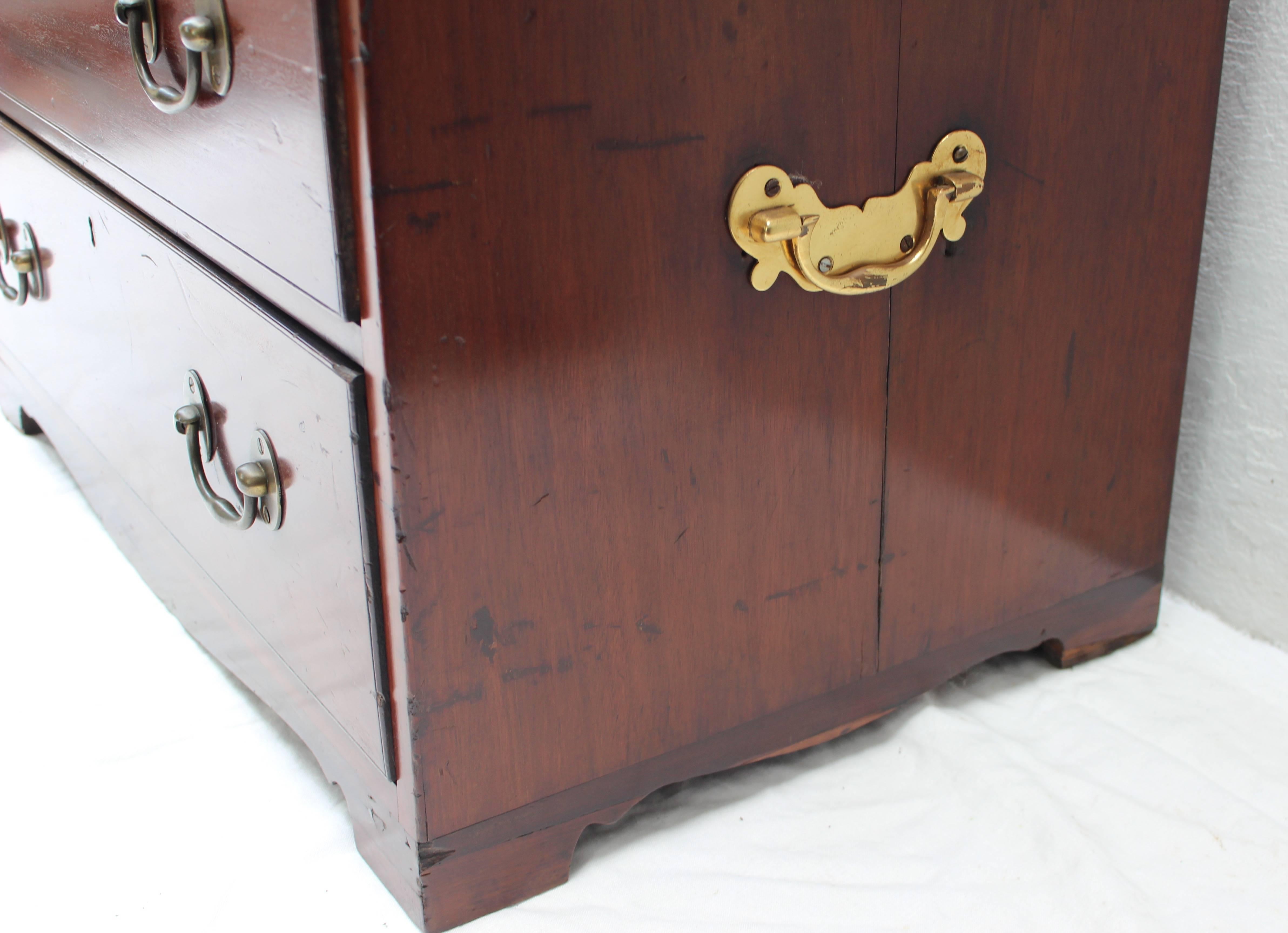 19th Century English Campaign Chest with Desk For Sale 4