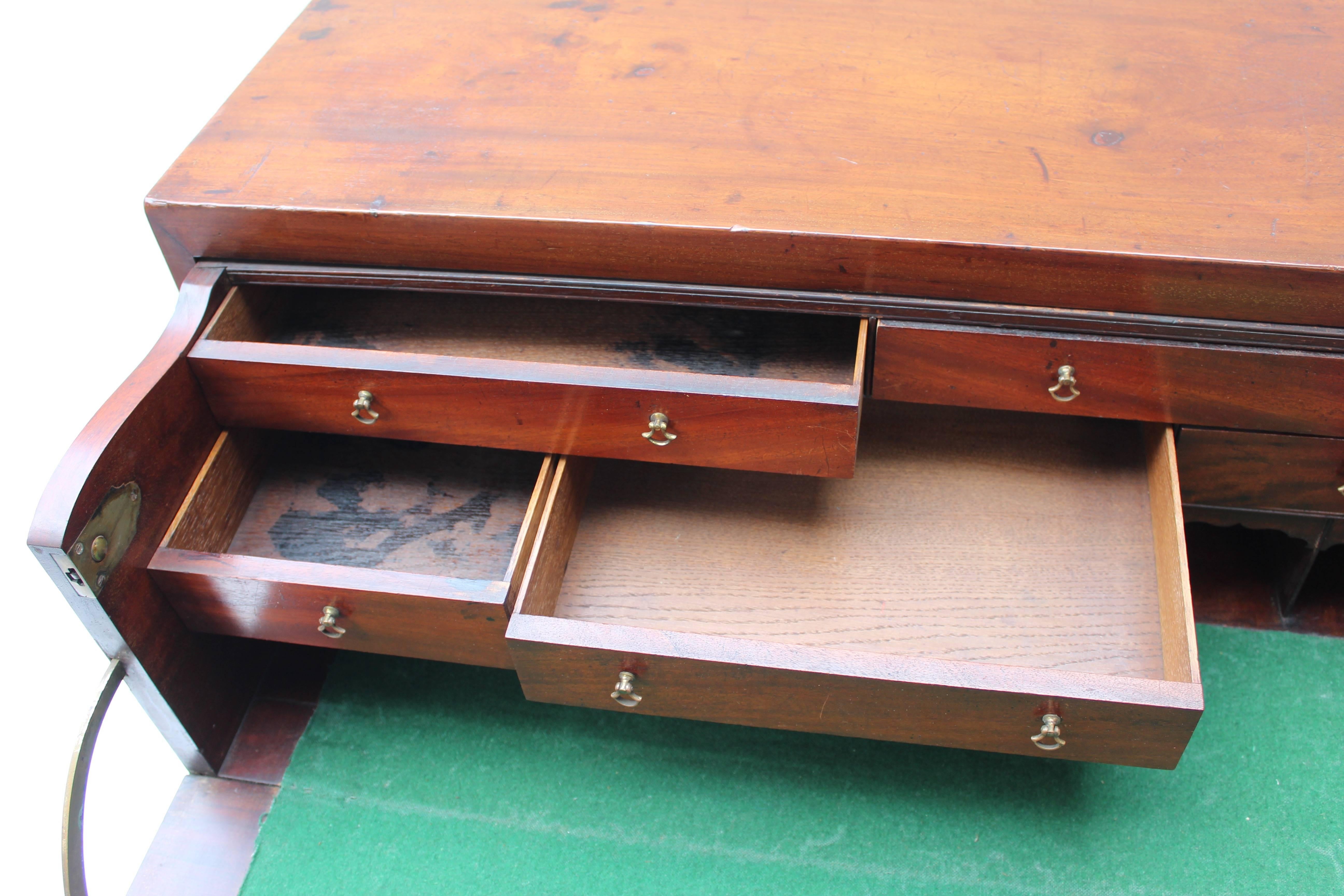 19th Century English Campaign Chest with Desk For Sale 5