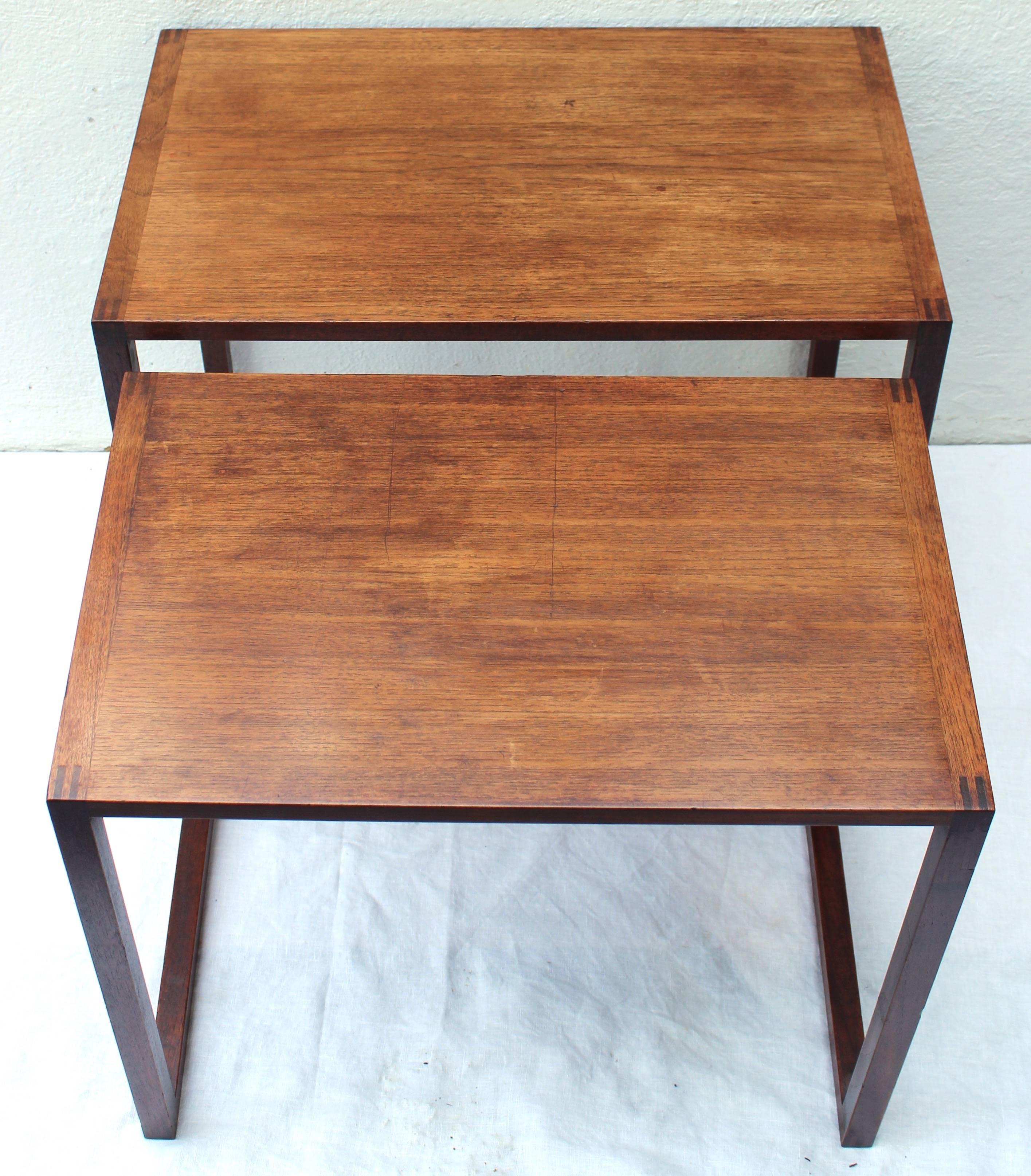 Set of Two Swedish Nesting Tables by Karl Erik Ekselius In Good Condition In East Hampton, NY