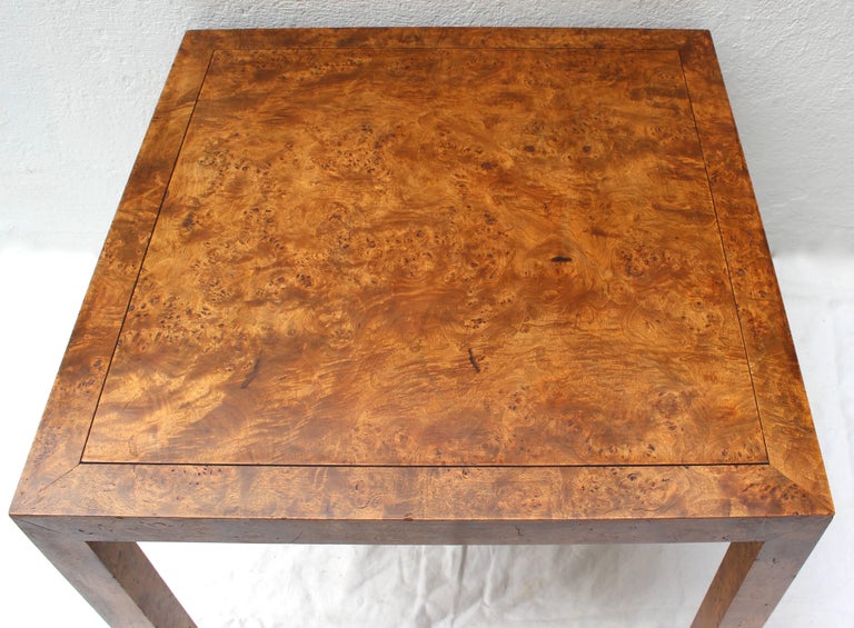20th Century Parsons Style Burl Coffee Table by John Stuart For Sale