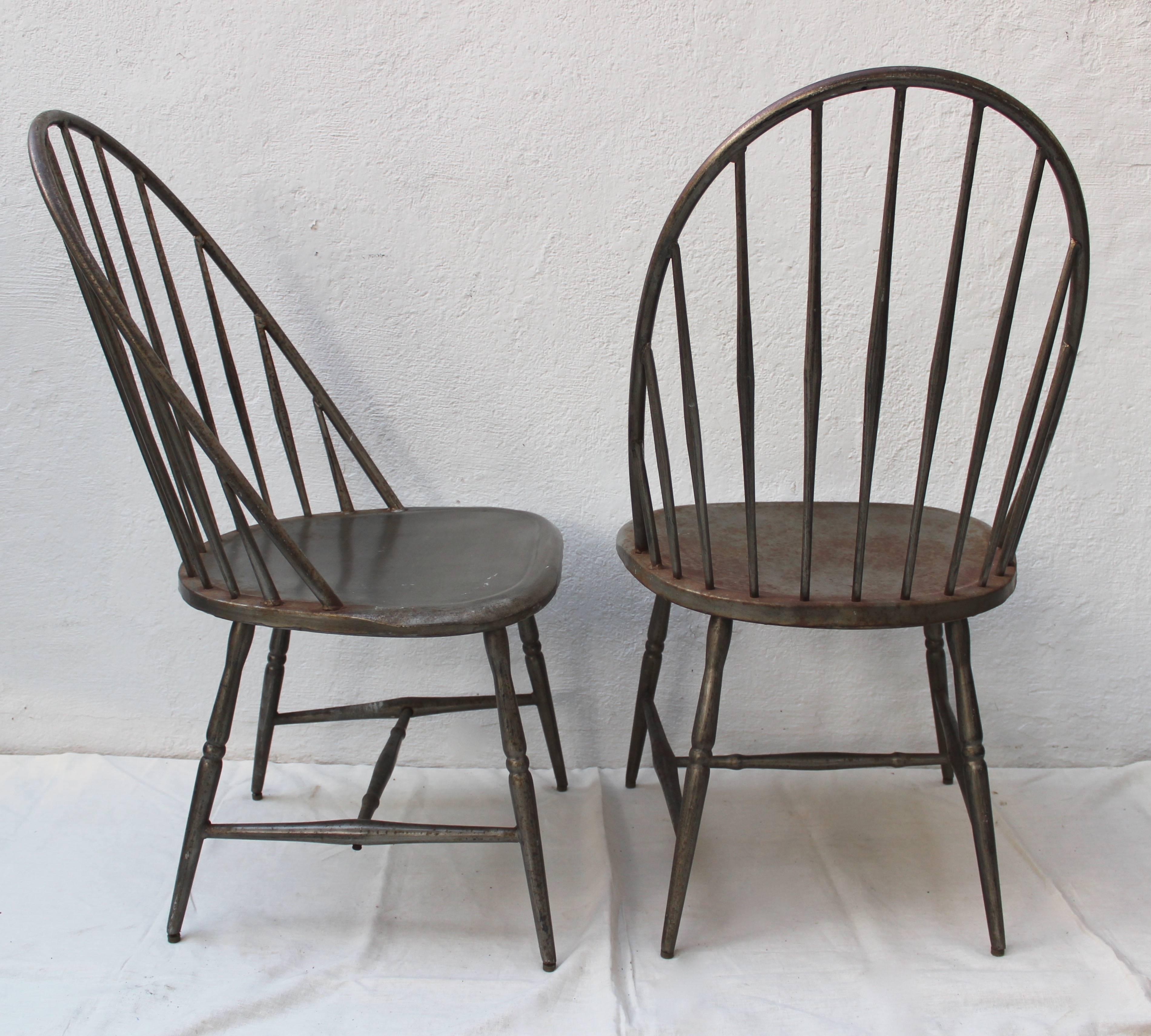 Set of Four Metal Windsor Chairs 5