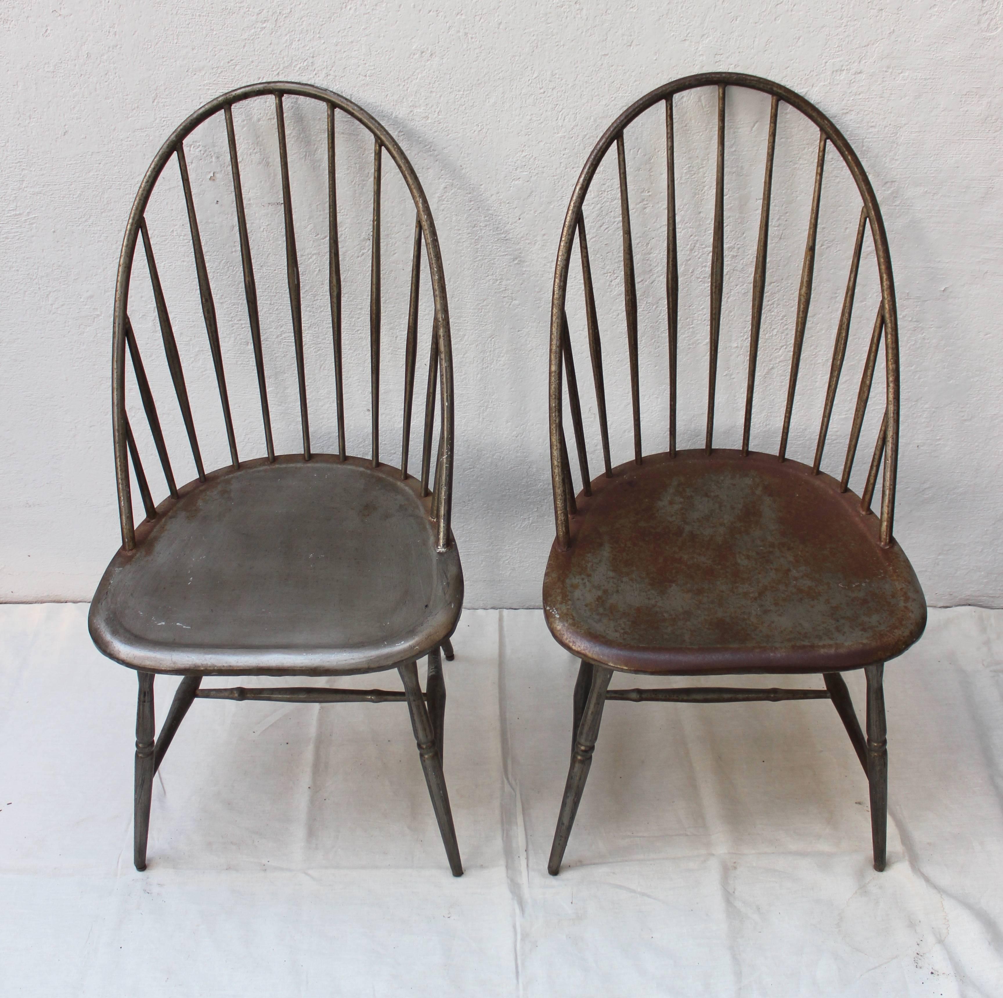 Set of Four Metal Windsor Chairs 3