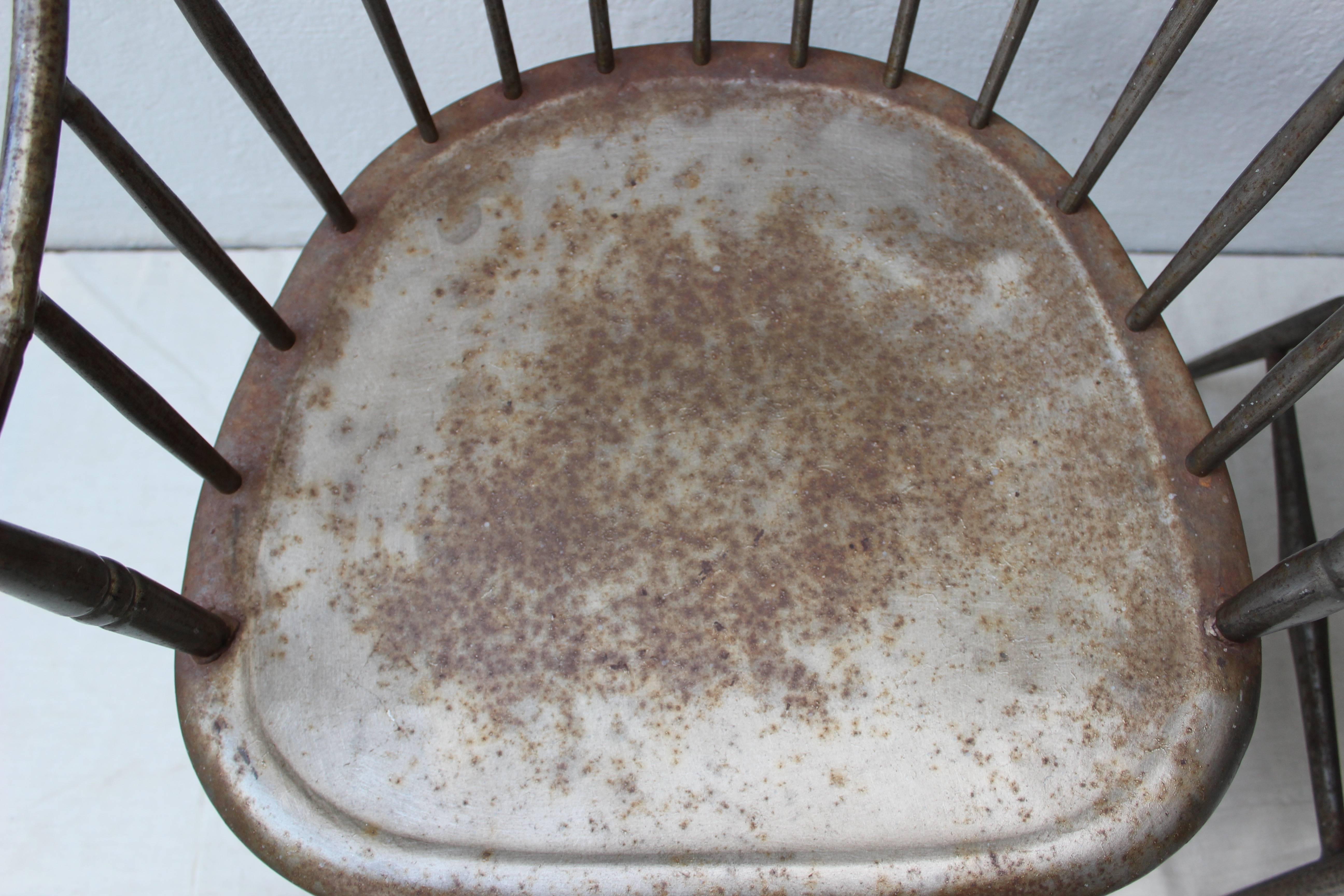 Set of Four Metal Windsor Chairs In Good Condition In East Hampton, NY