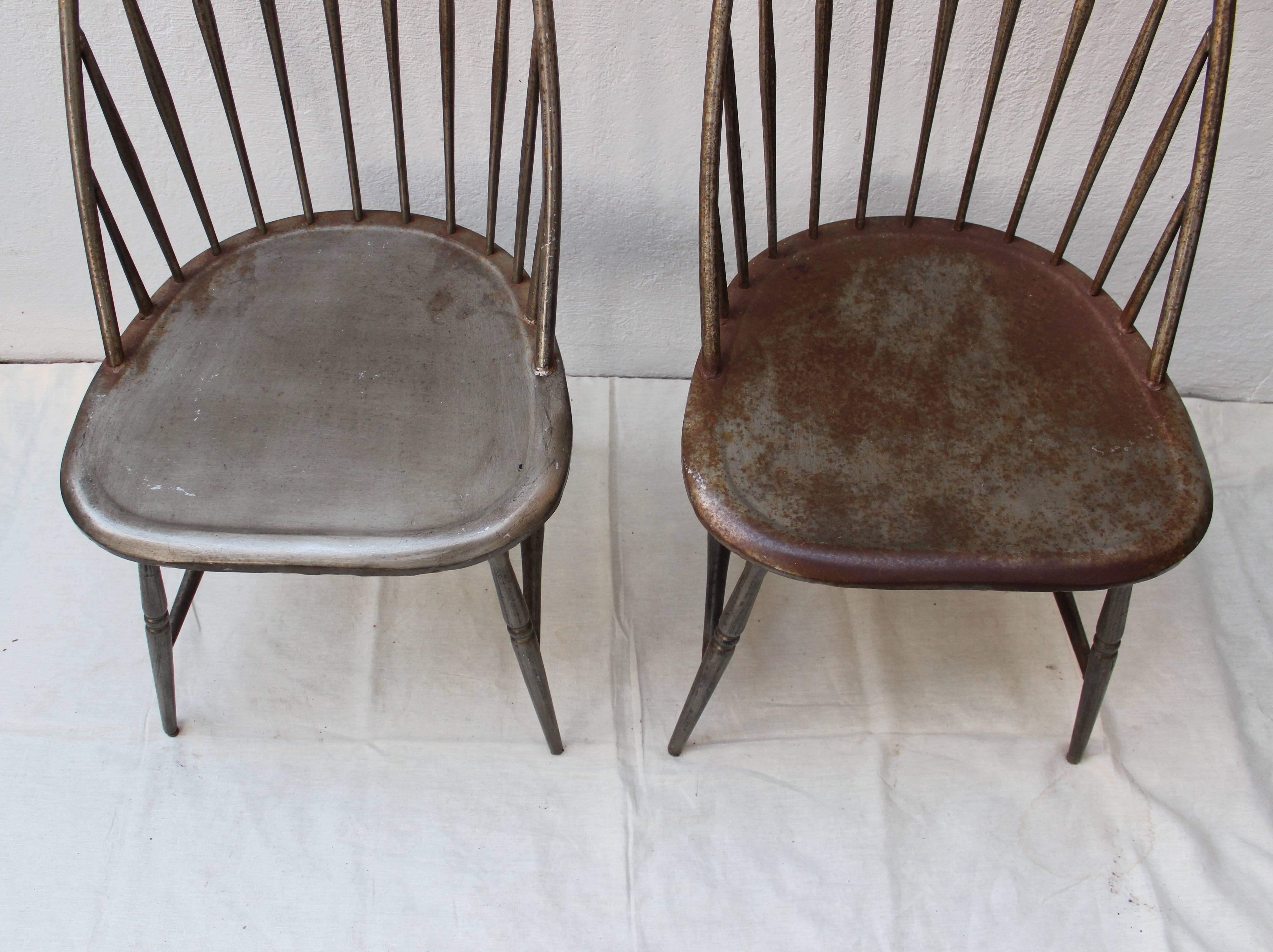Set of Four Metal Windsor Chairs 4