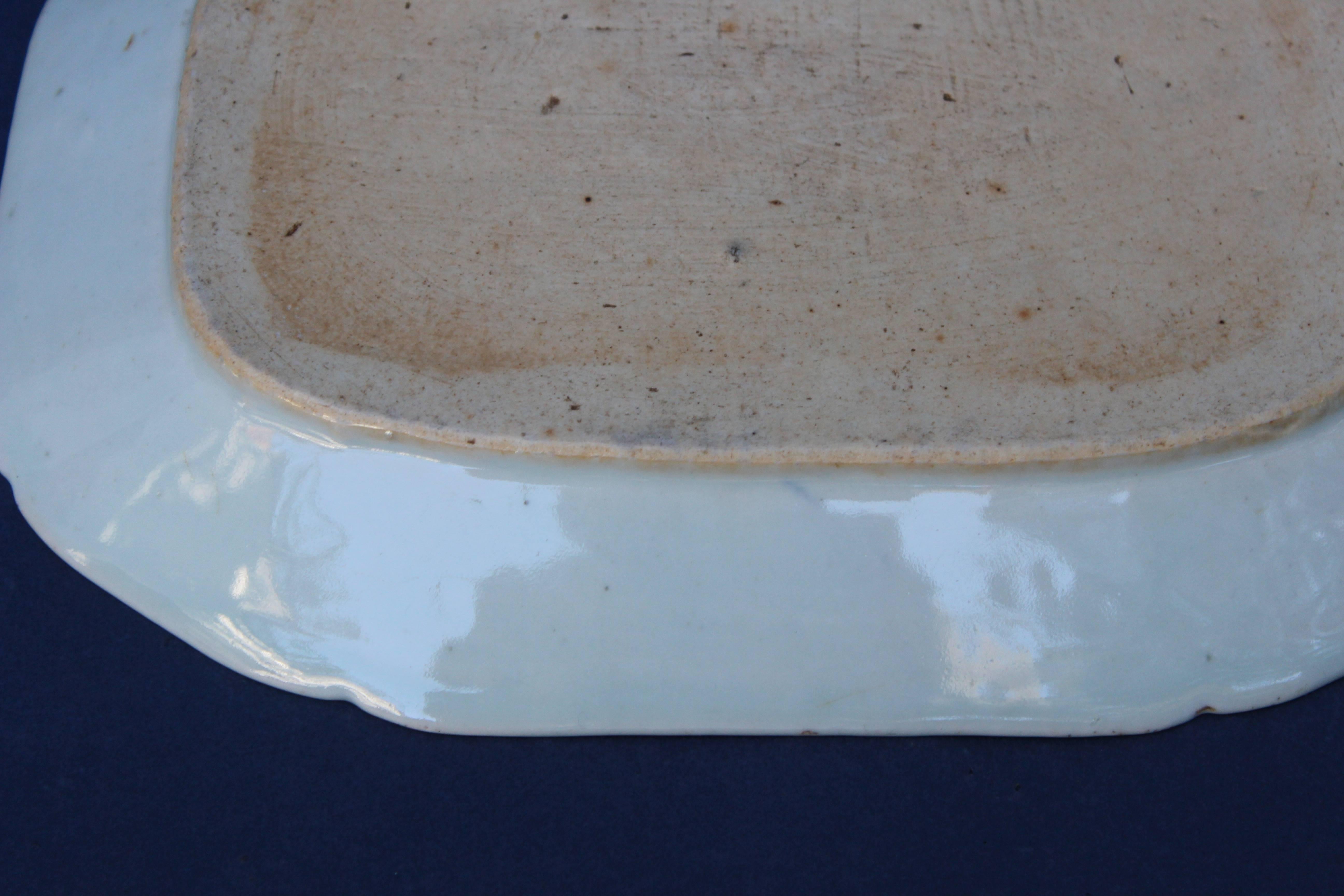 Chinese Blue and White Canton Platter In Excellent Condition In East Hampton, NY