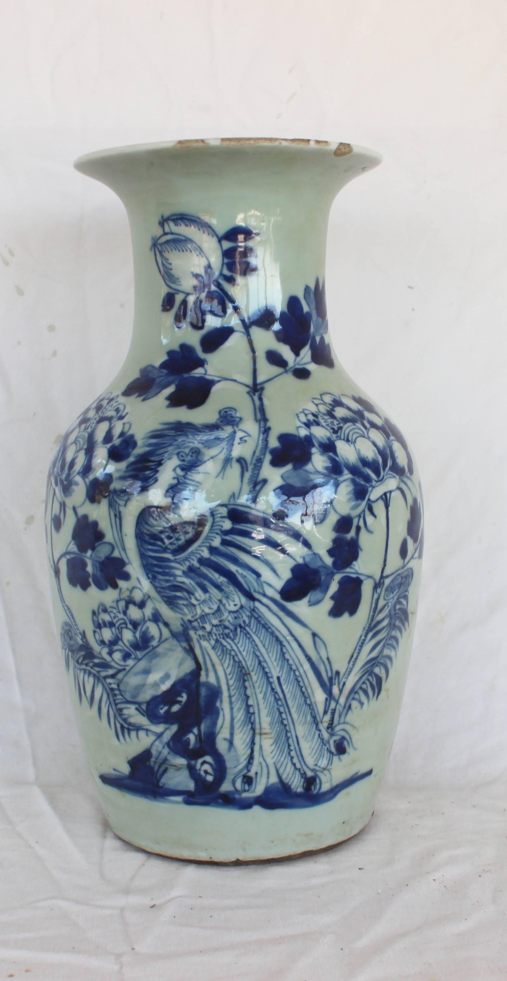 Chinese Blue and White Ceramic Vase 4