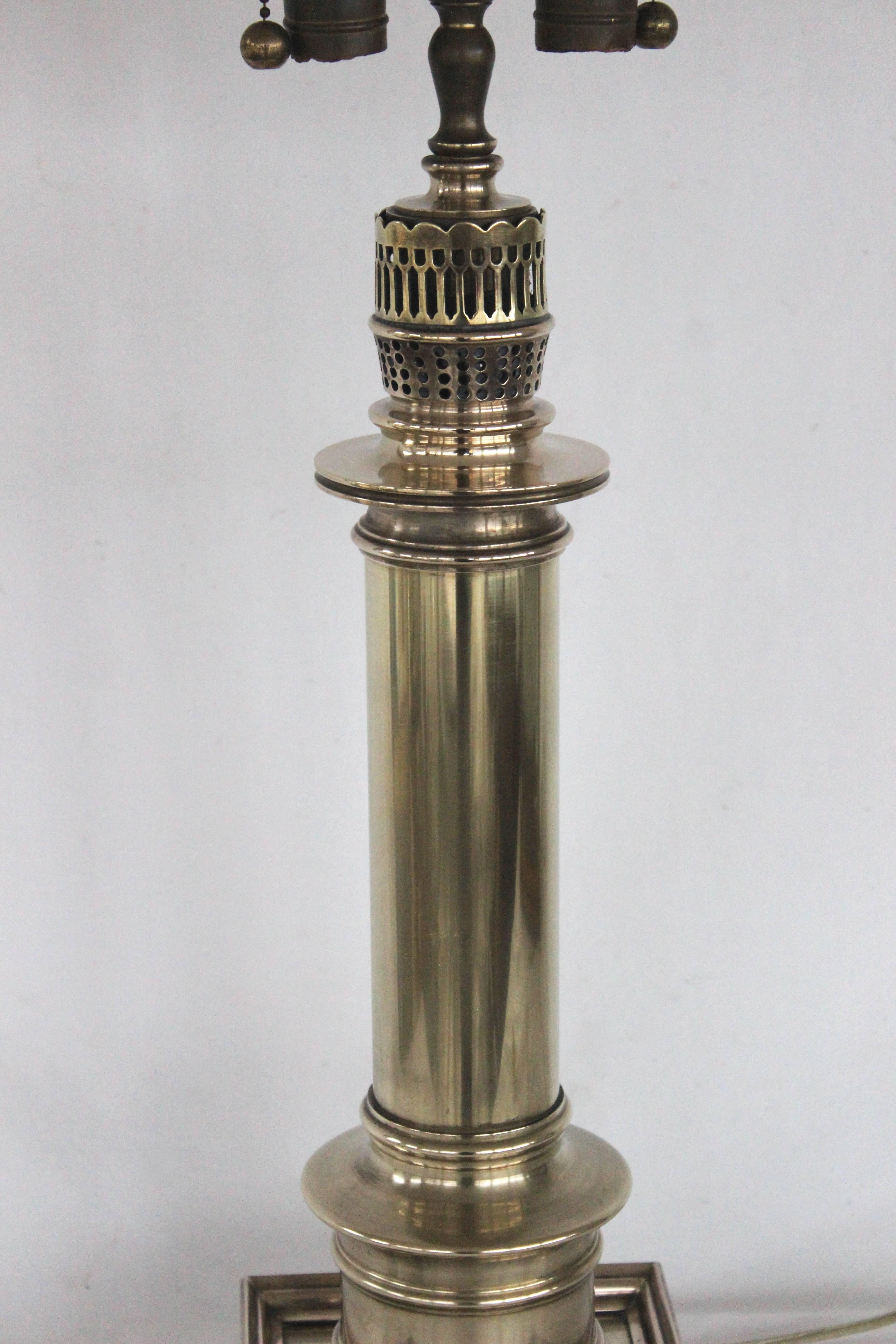 Brass Table Lamp In Good Condition For Sale In East Hampton, NY