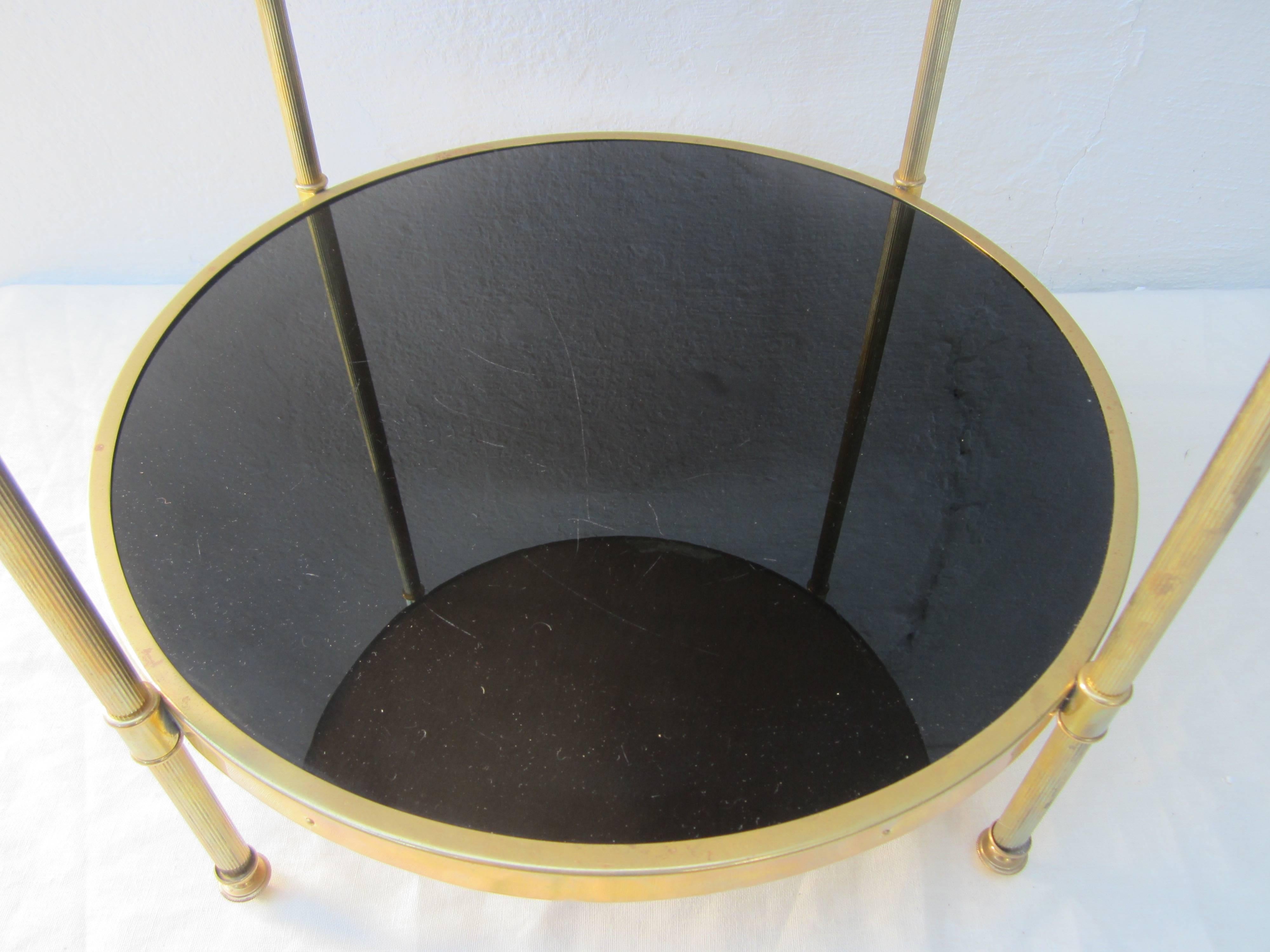 black and brass side table