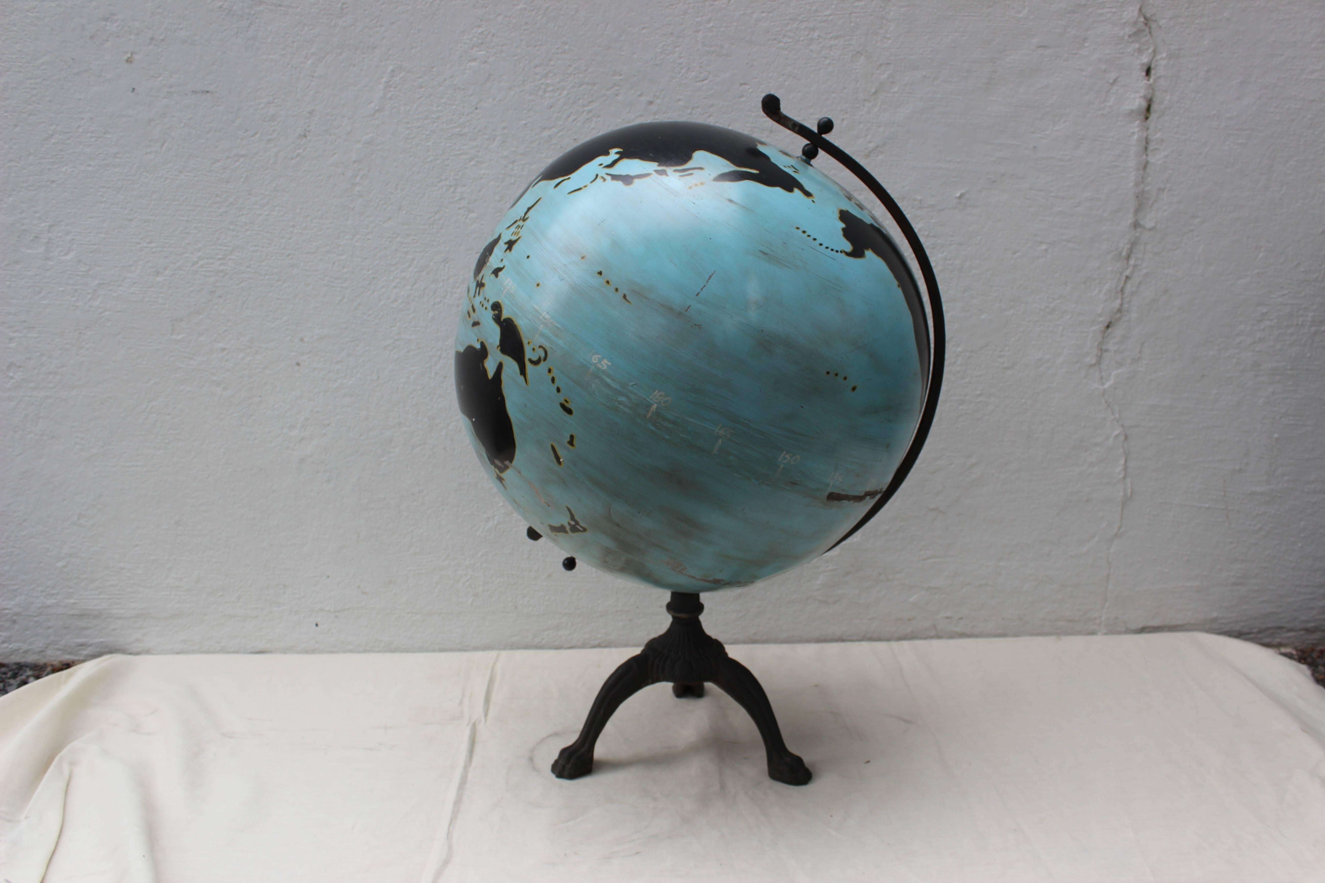 Metal Oversize Painted Globe