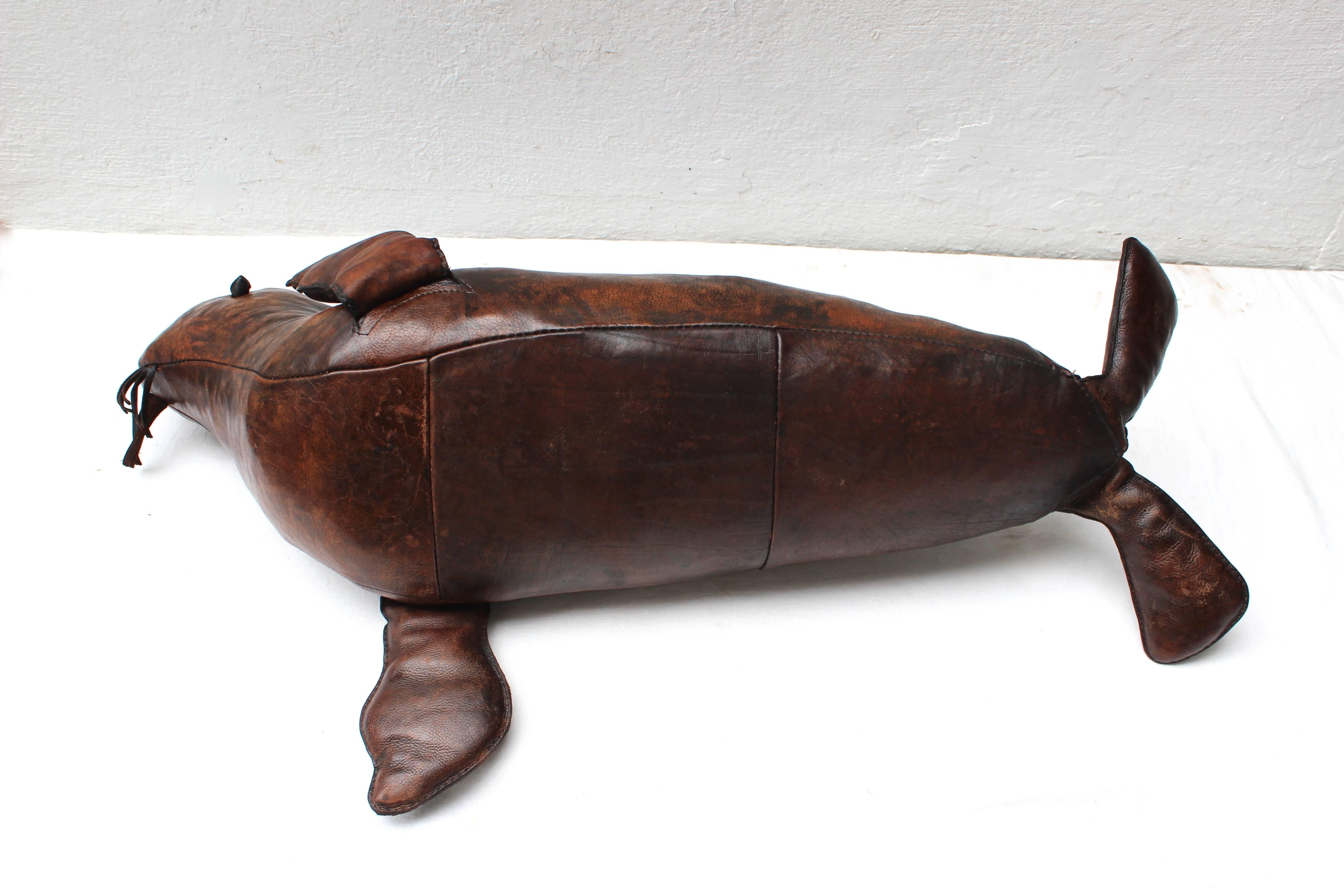 Abercrombie and Fitch Leather Seal Sculpture 1