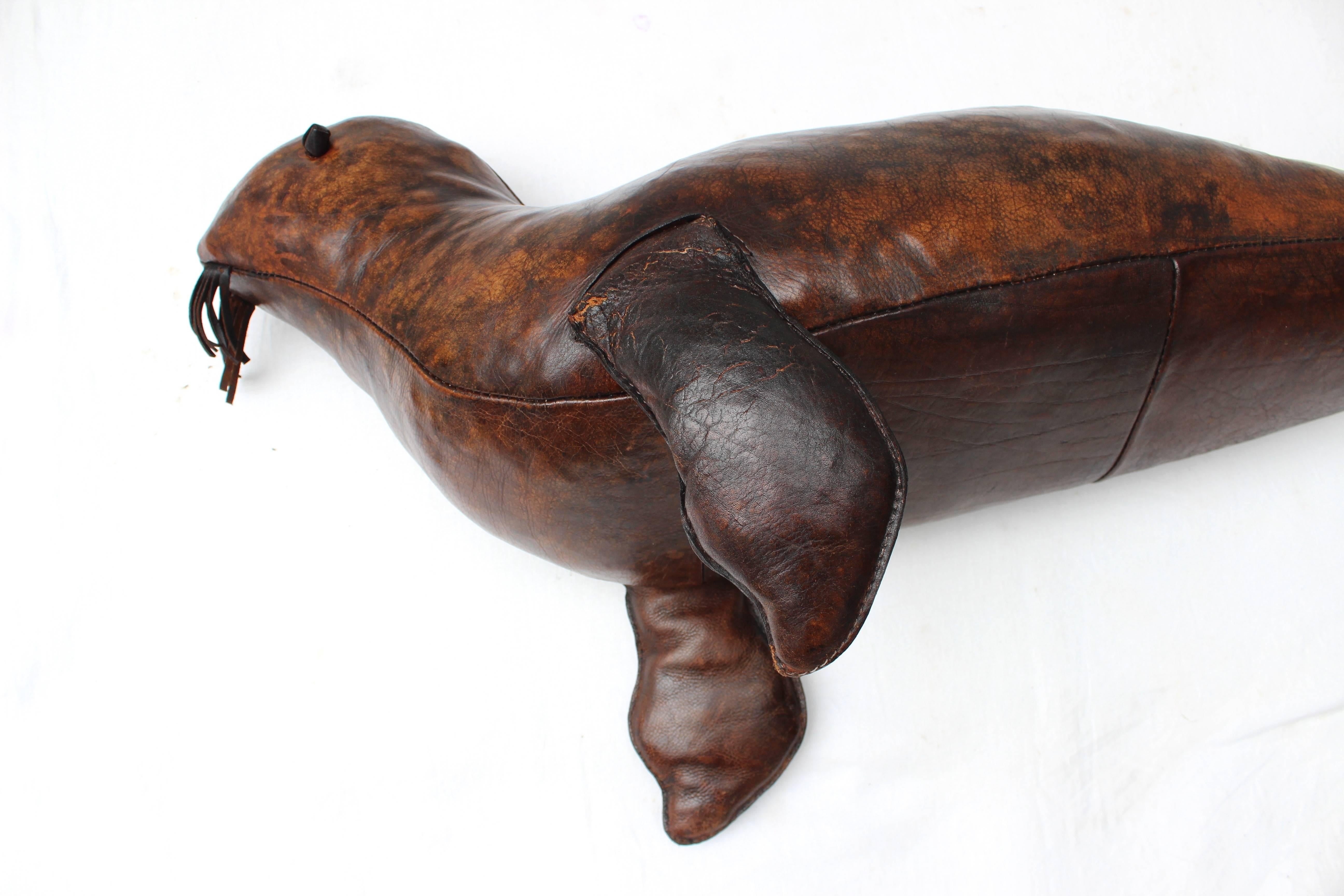 Abercrombie and Fitch Leather Seal Sculpture 2