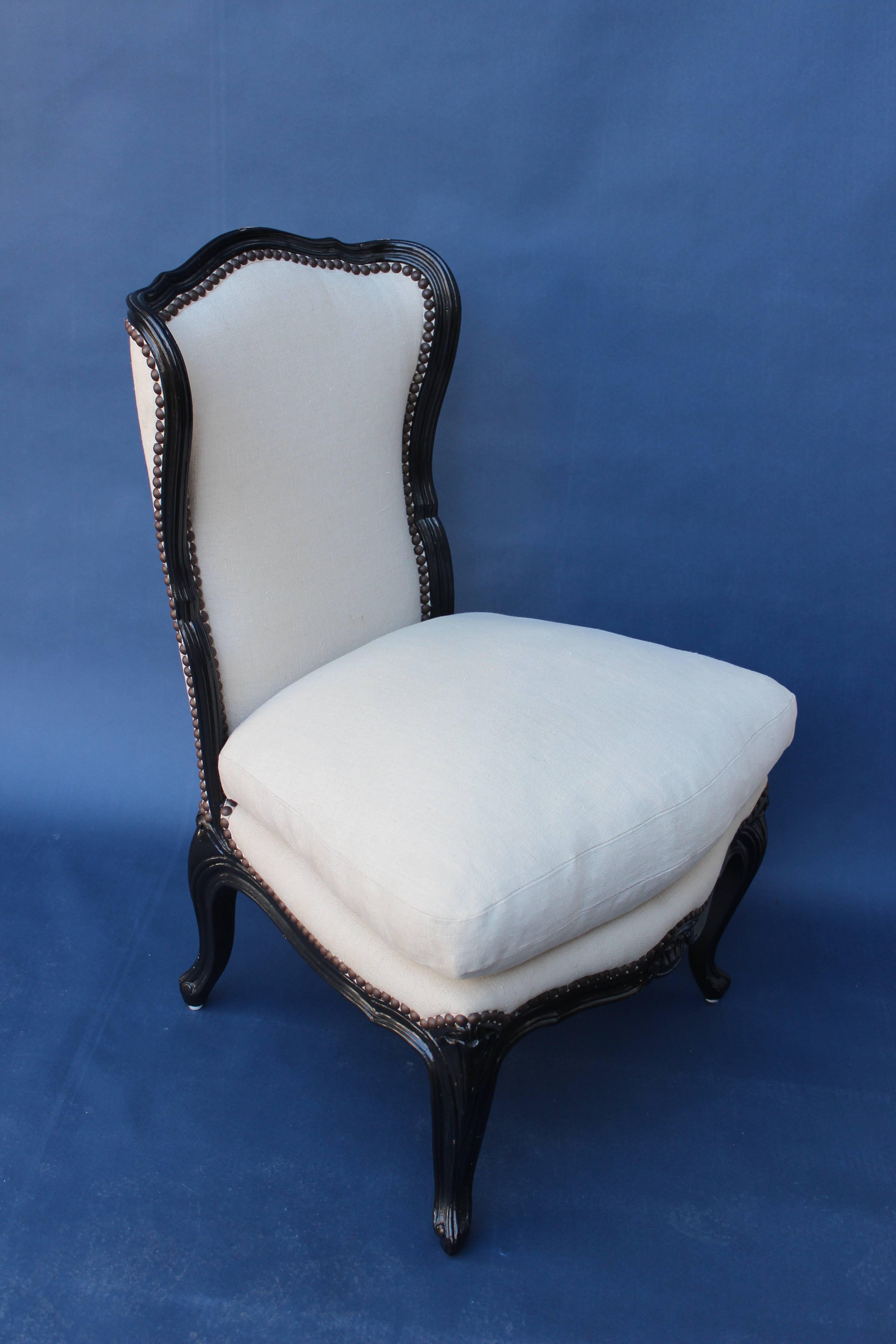 Mid-20th Century Petit Louis XV Slipper Chair
