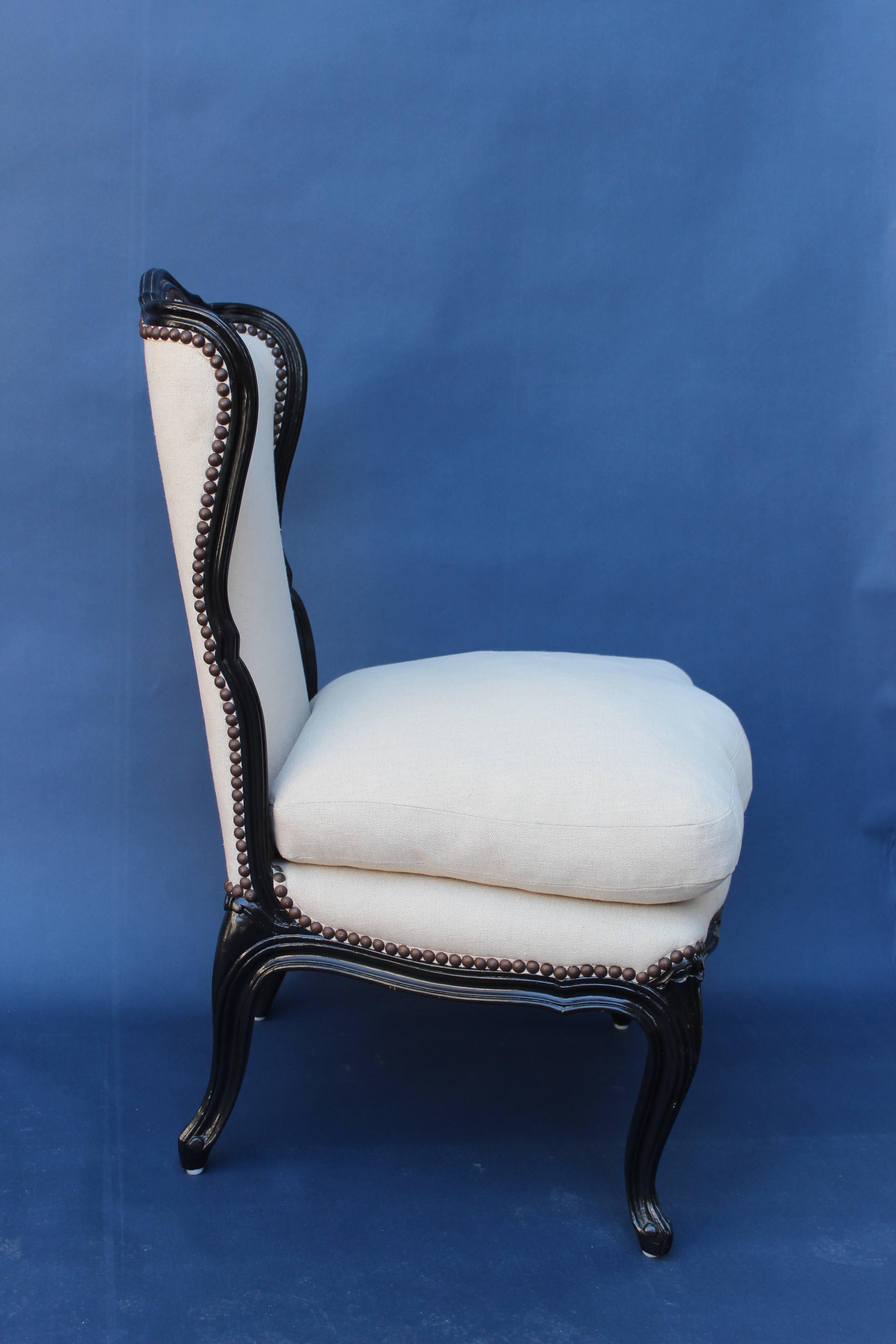 Petit Louis XV Slipper Chair In Excellent Condition In East Hampton, NY