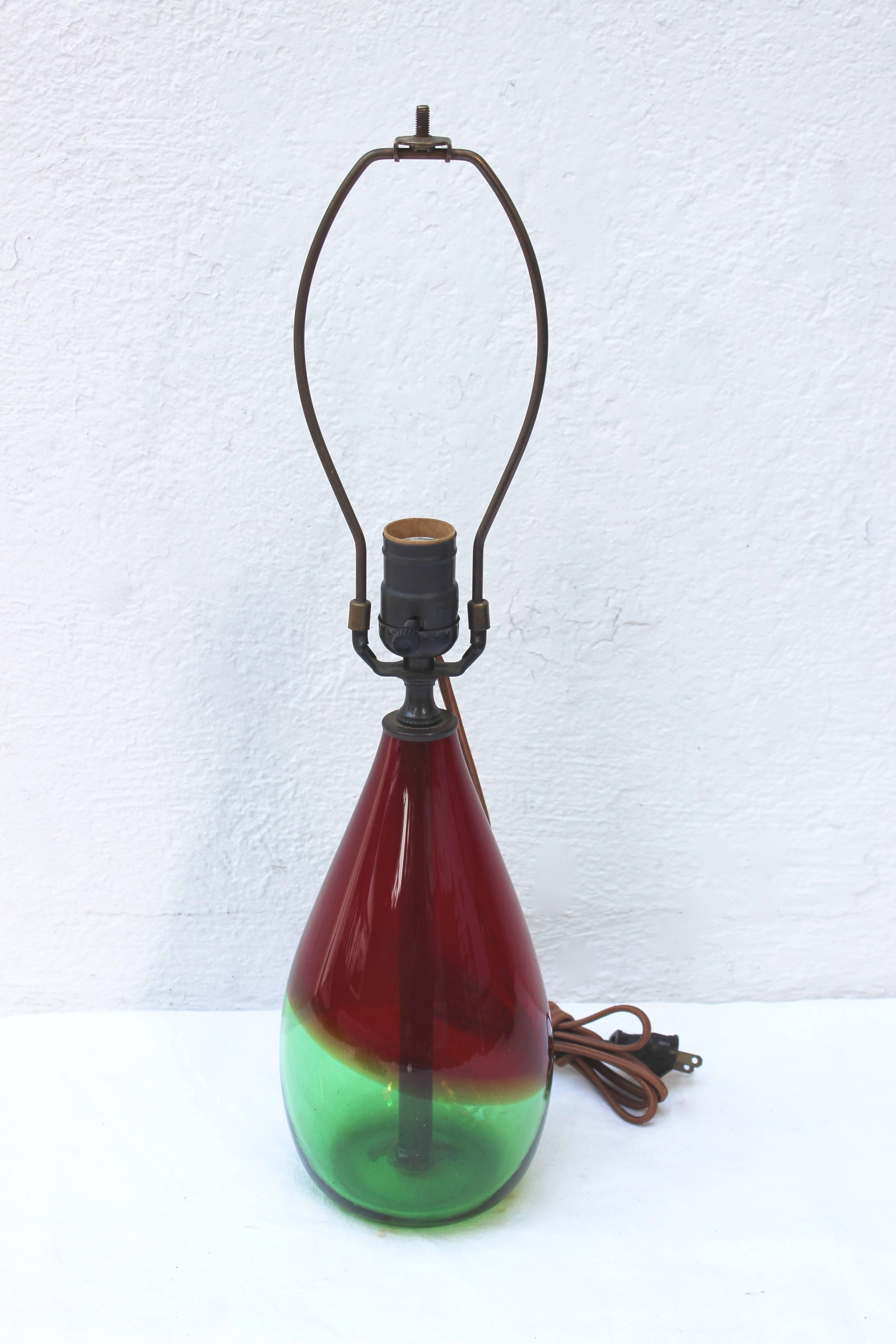 Italian Petit Murano Glass Lamp