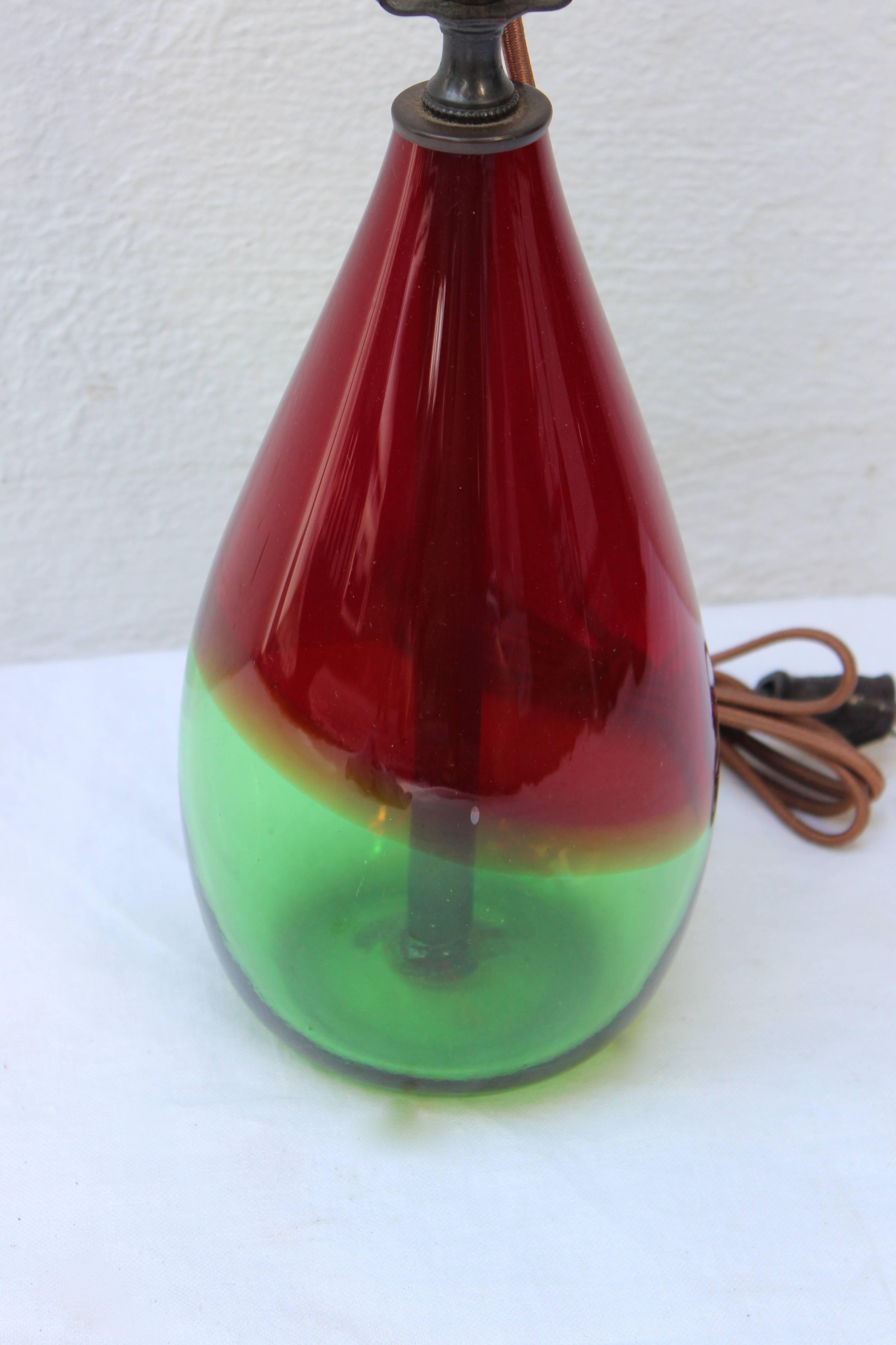 Petit Murano Glass Lamp In Excellent Condition In East Hampton, NY