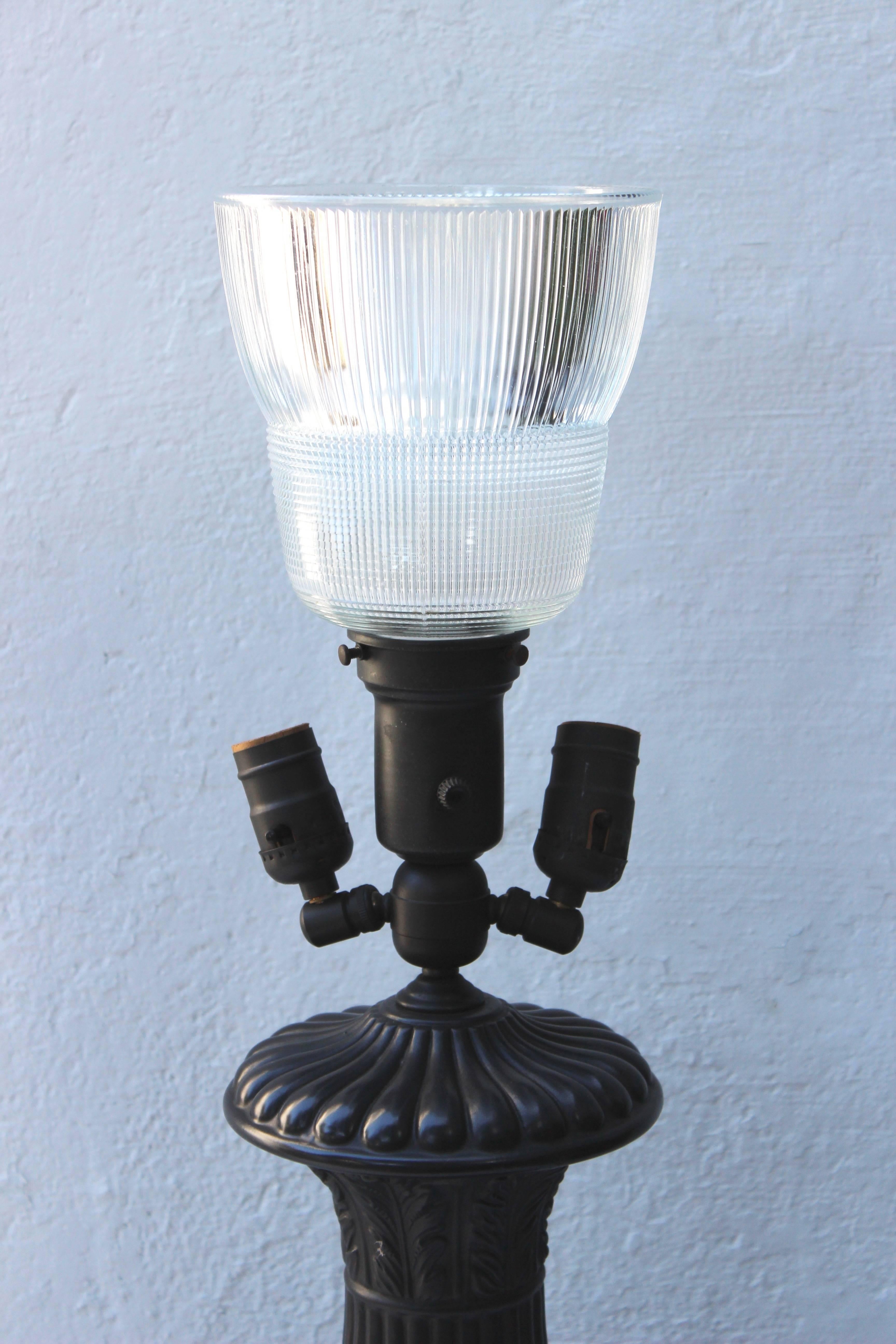 American Black Wedgwood Style Lamp For Sale