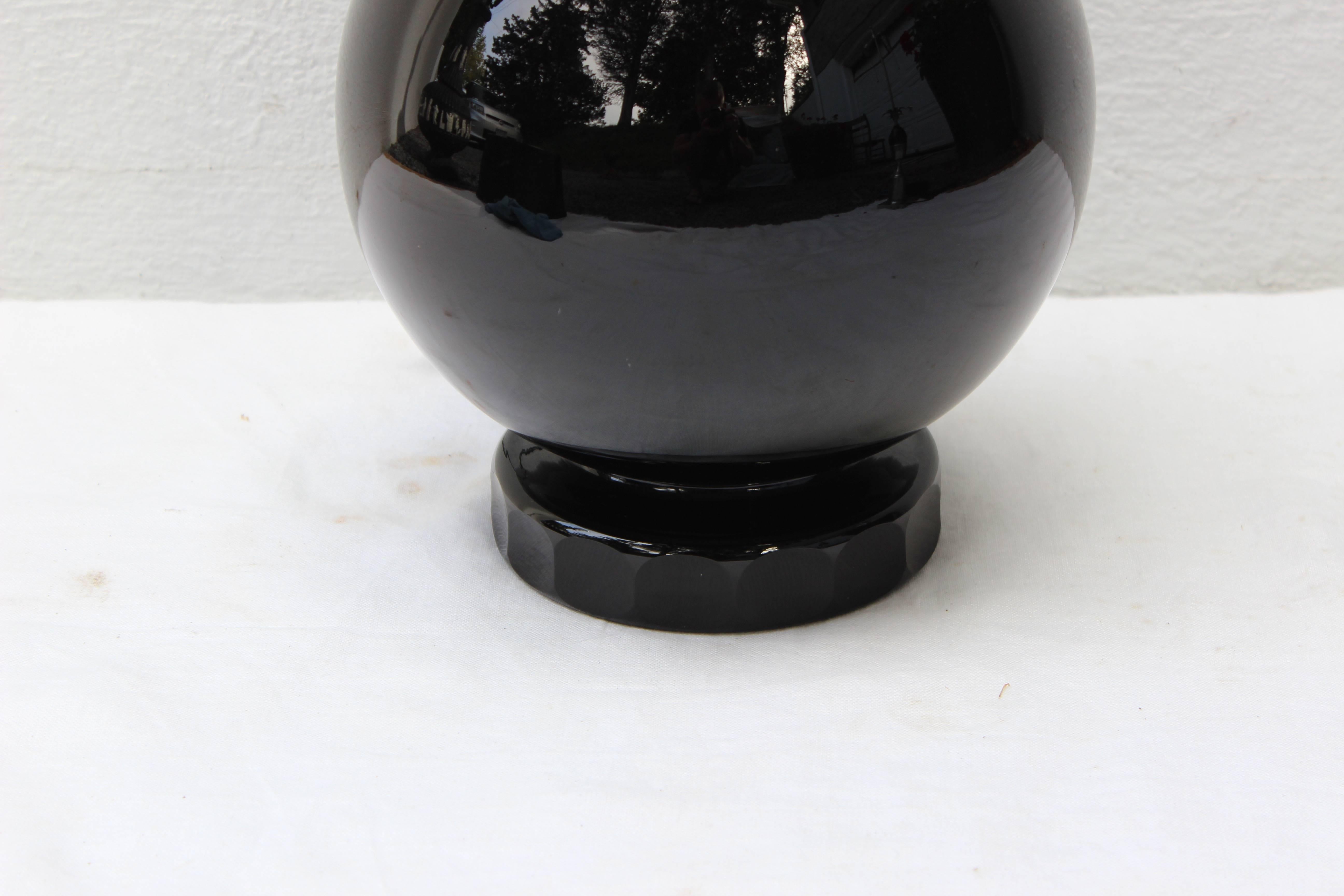 Black Glass Lamp 1