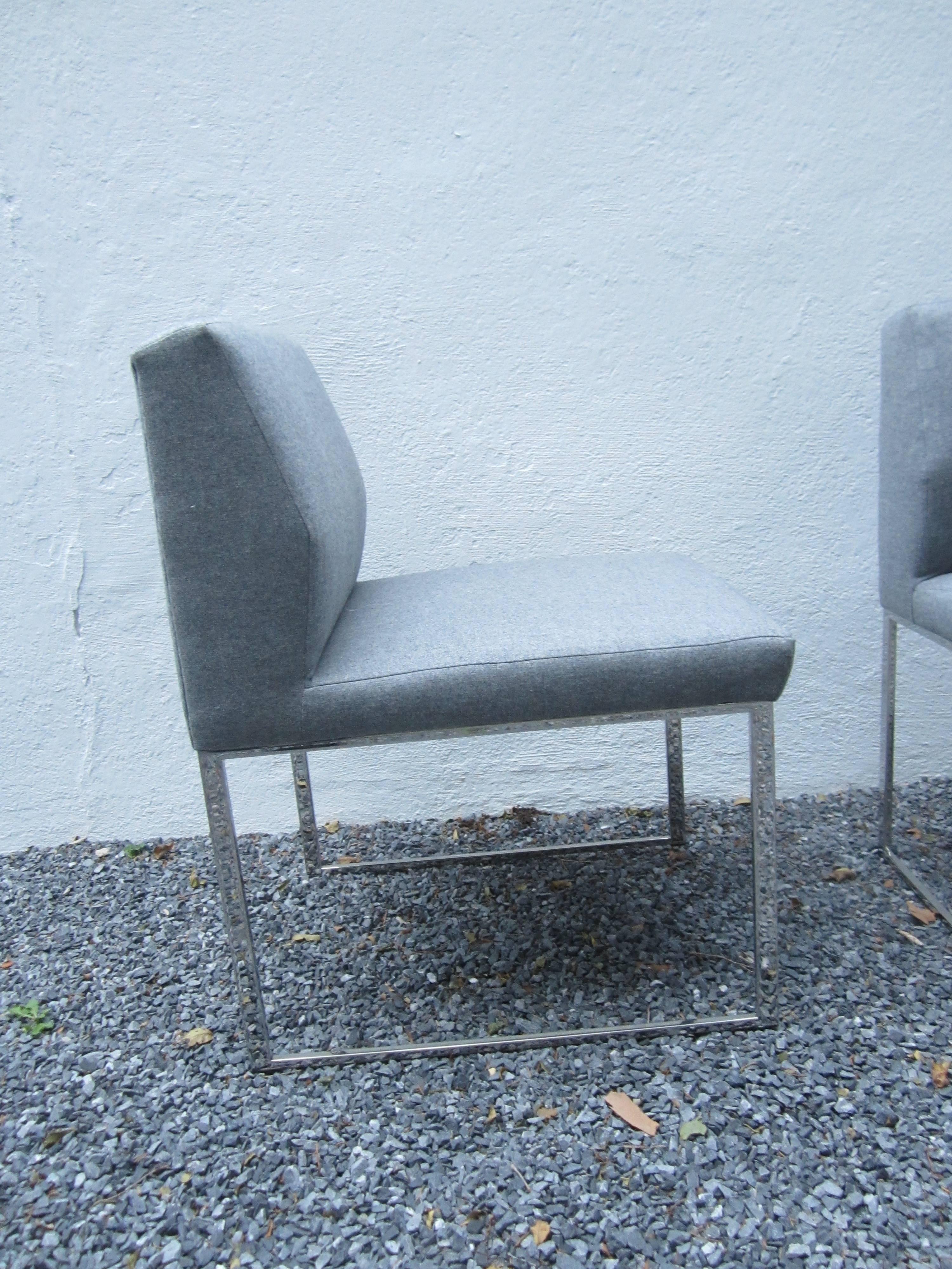 Pair of Brueton Pull-Up Zag Chairs In Excellent Condition In East Hampton, NY