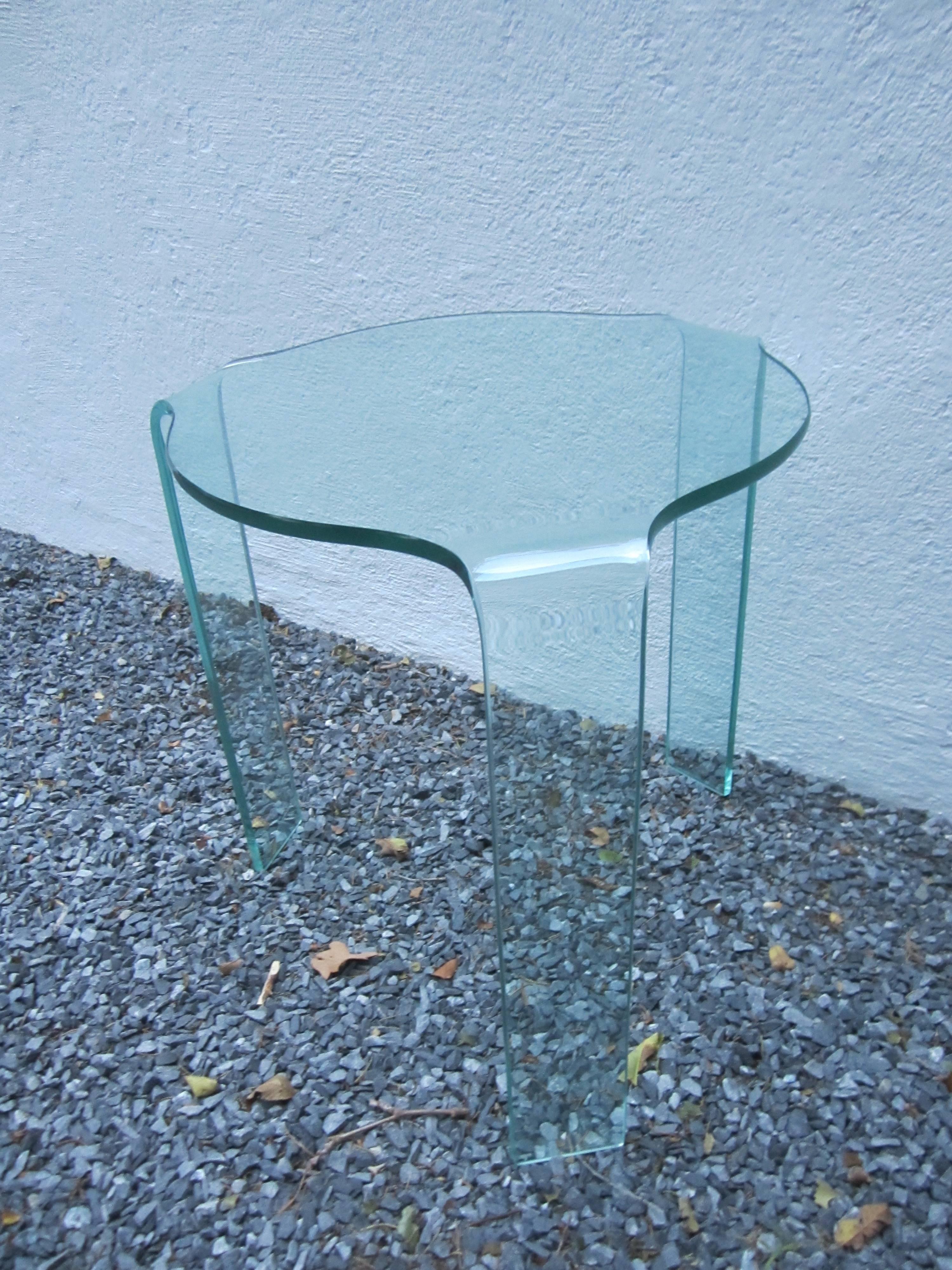 Fiam Molded Glass Table In Good Condition In East Hampton, NY