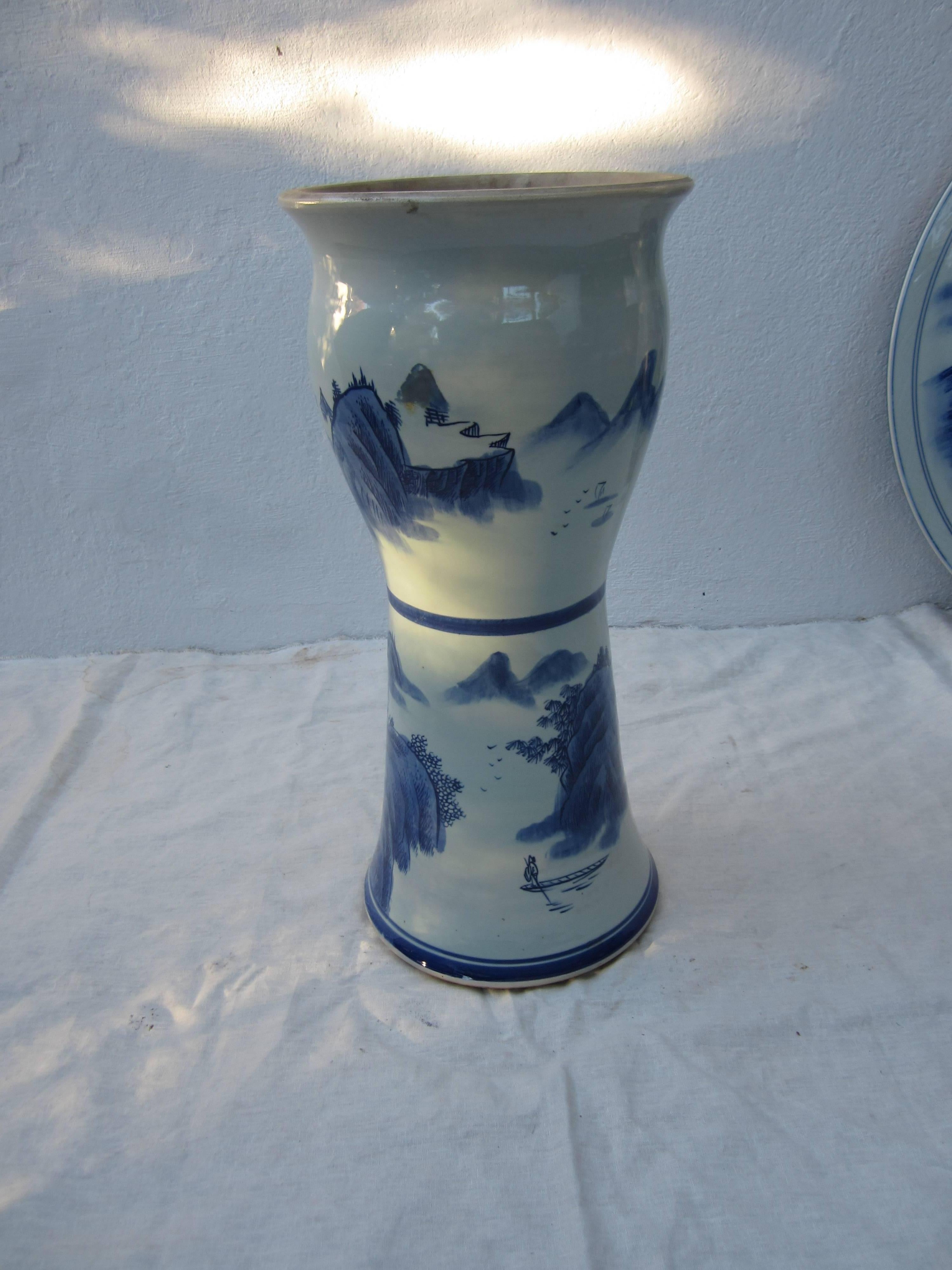 Chinese Blue and White Cafe or Center Table In Excellent Condition In East Hampton, NY