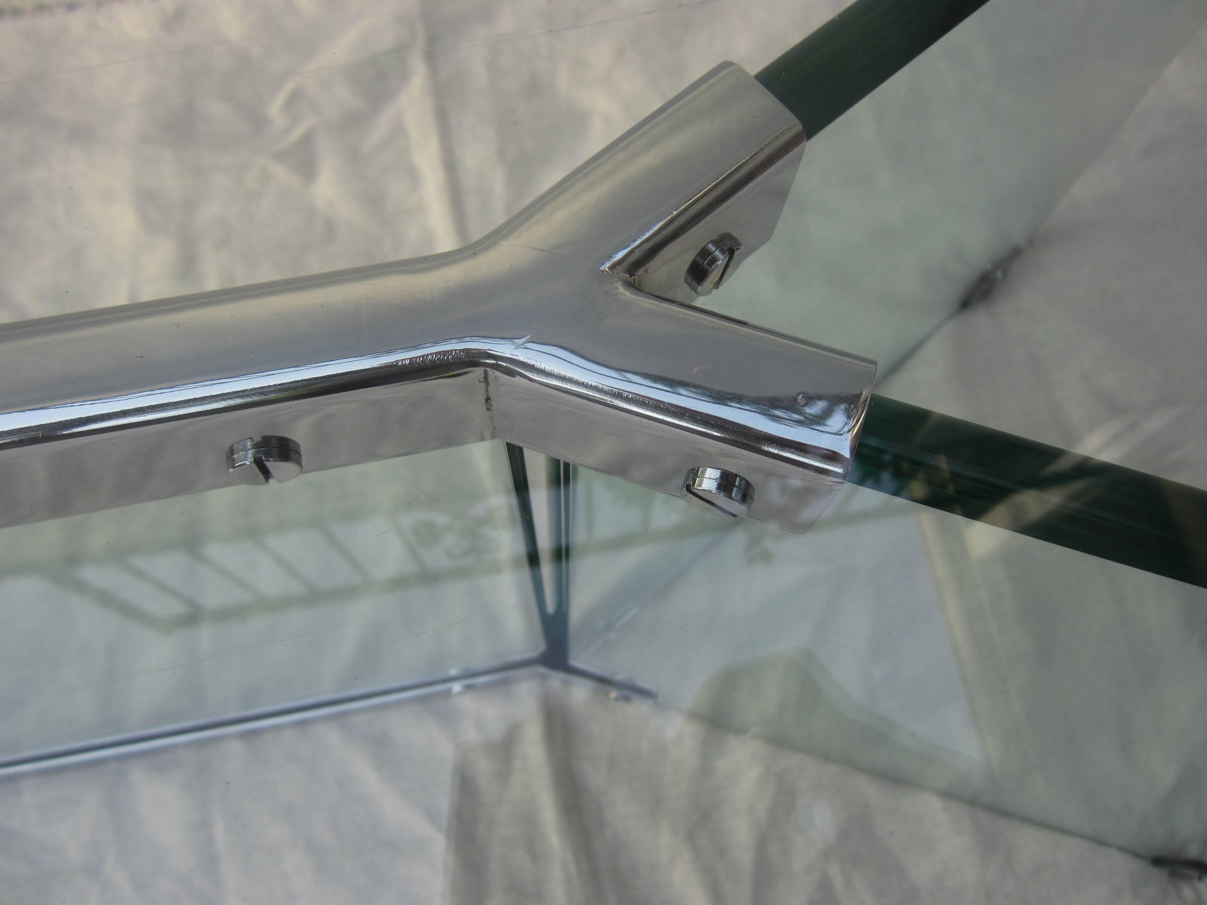 Glass Coffee Table in the Style of Pace In Excellent Condition For Sale In East Hampton, NY