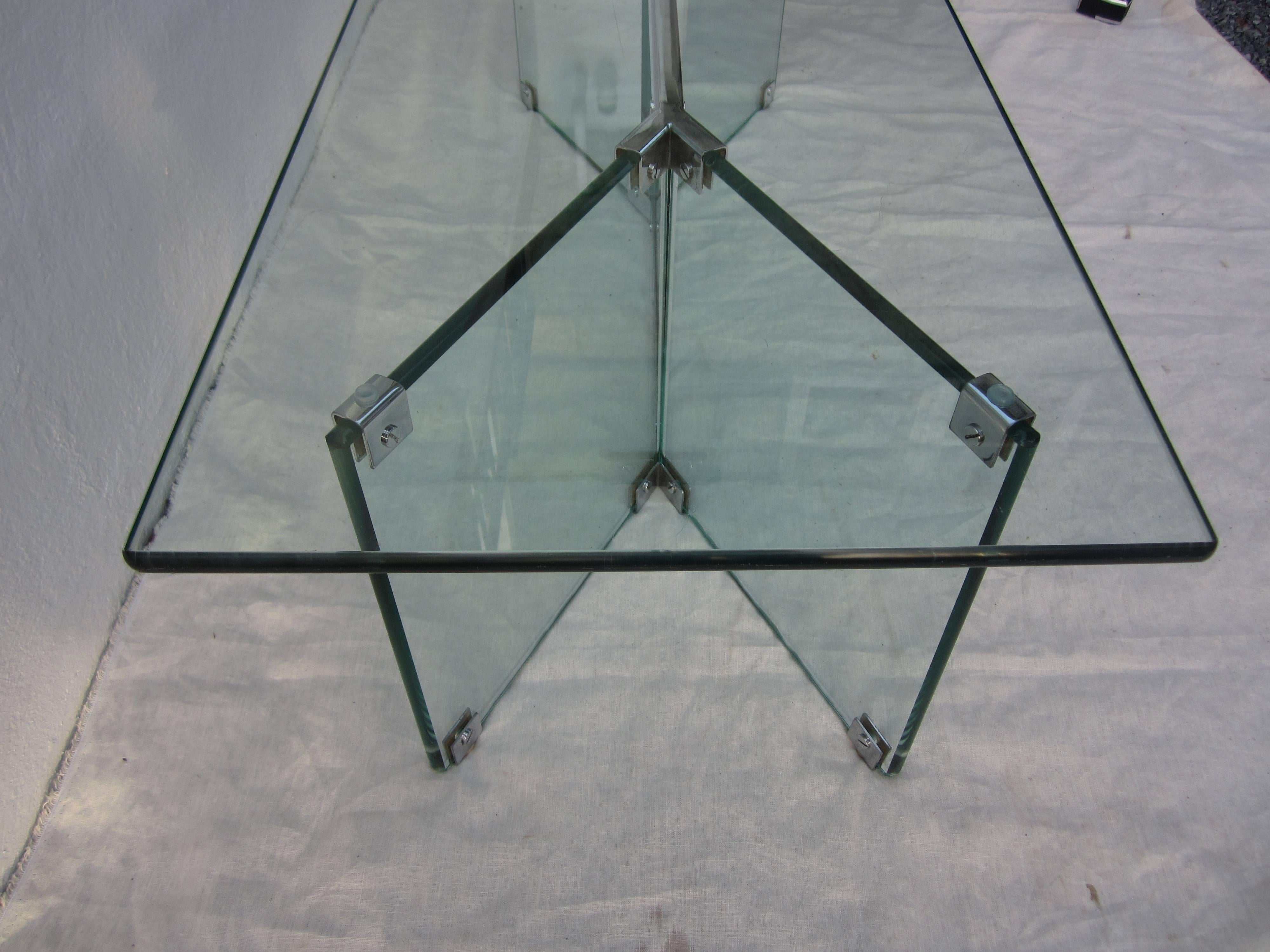 Glass Coffee Table in the Style of Pace For Sale 4