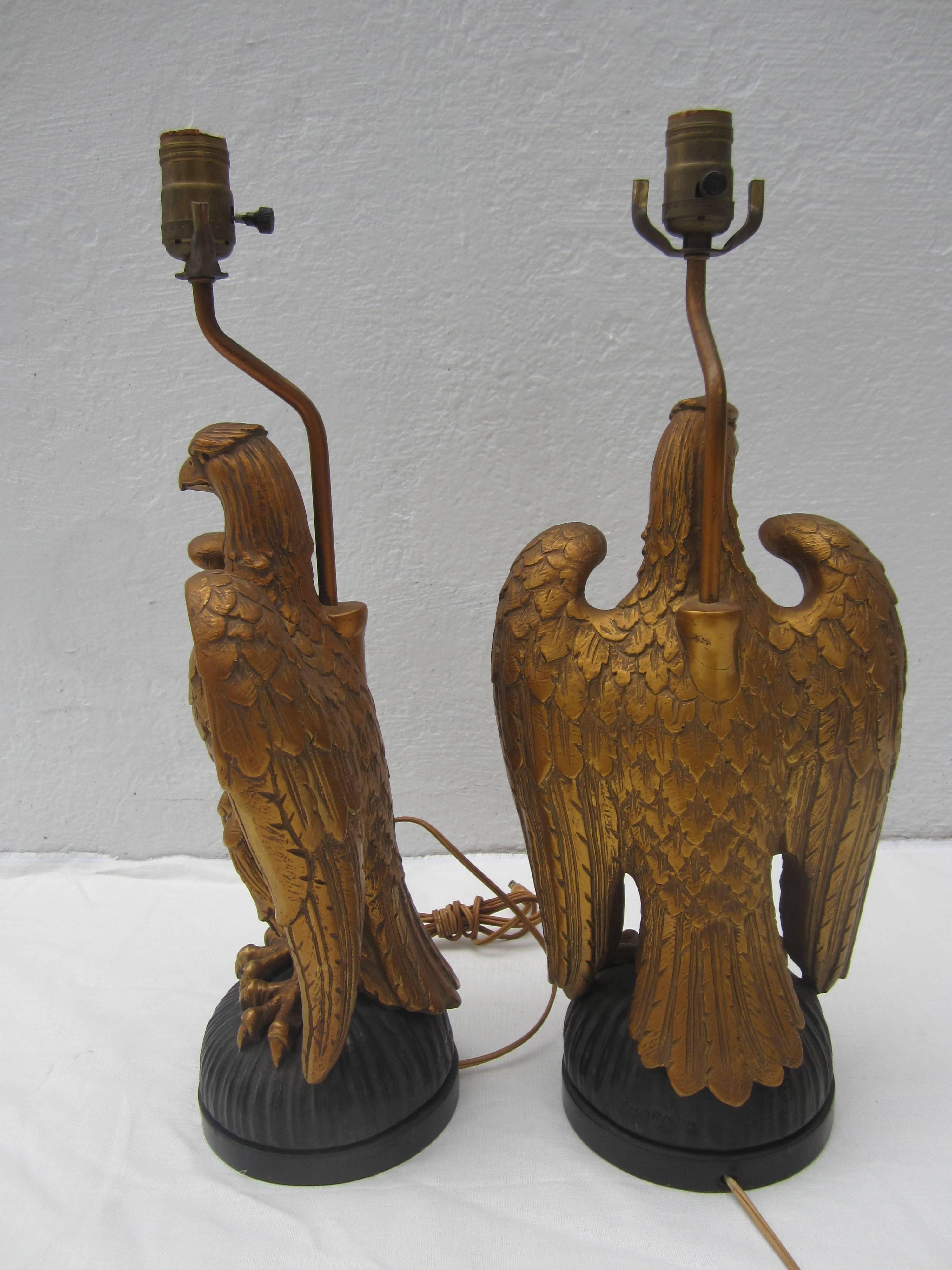 Pair of Eagle Lamps 1