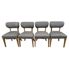 Set of 4 "Klismos" Style Game or Dining Chairs