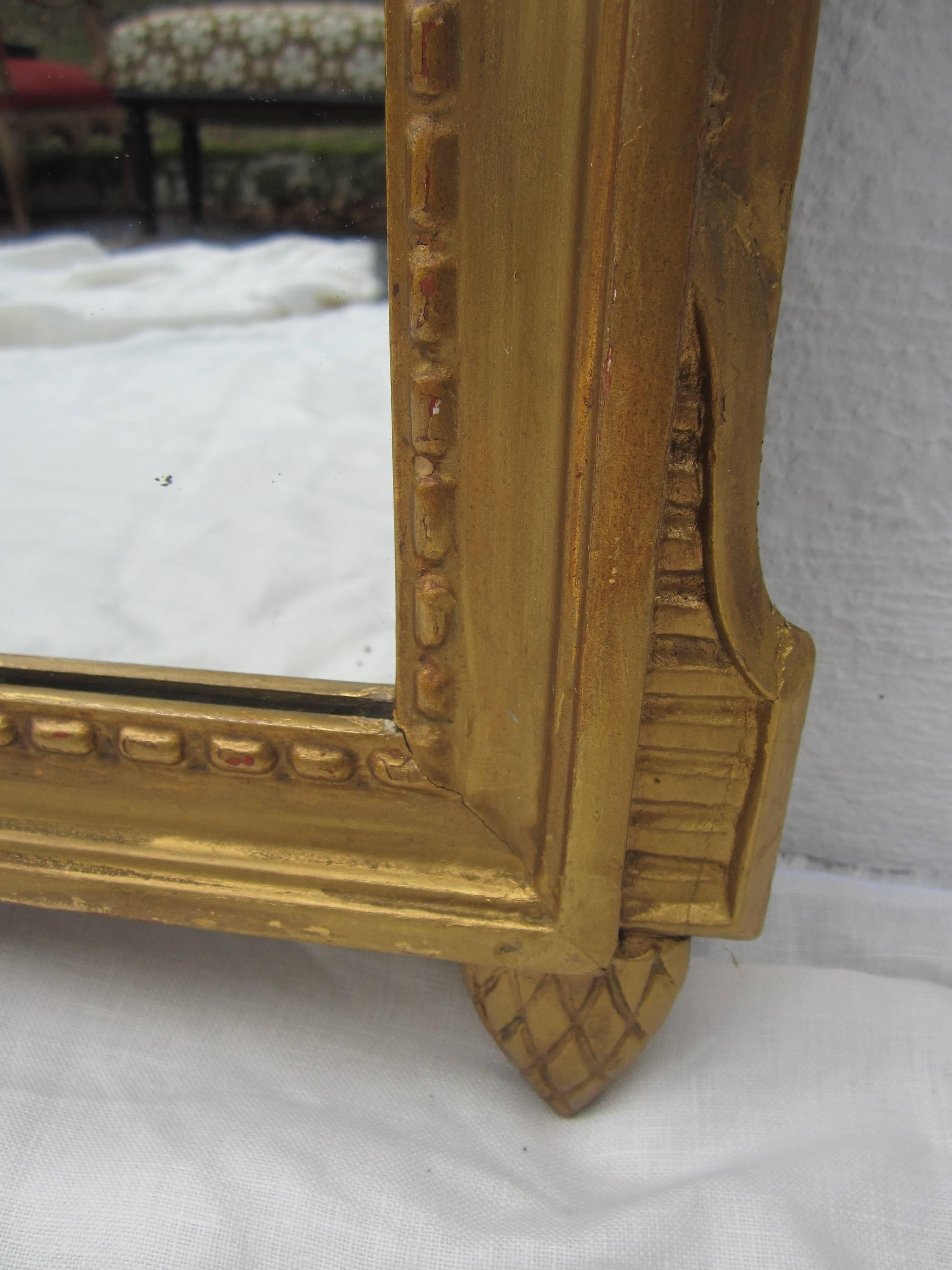 Small French Gilt Mirror 1
