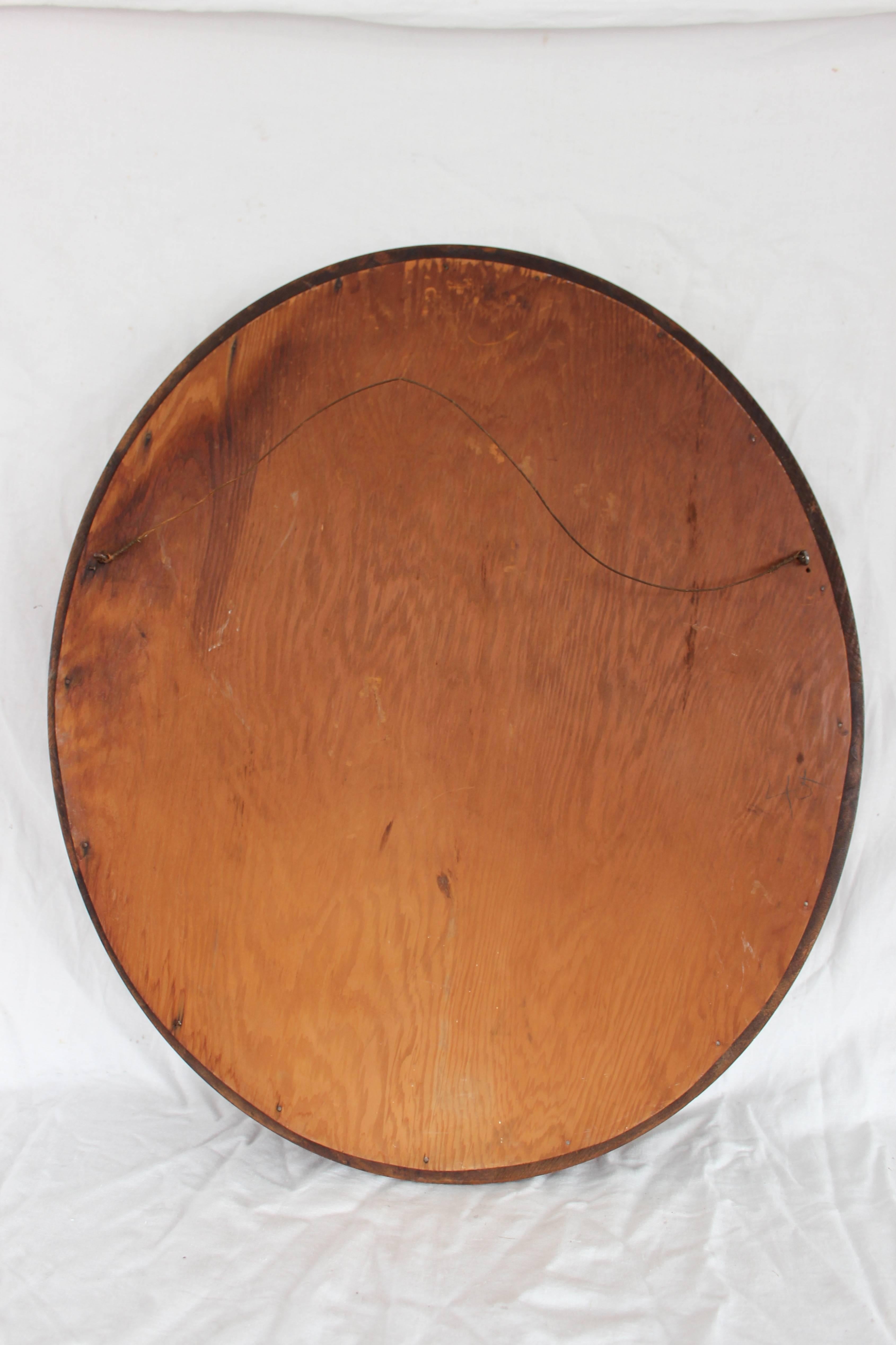 Oval Walnut Mirror 1