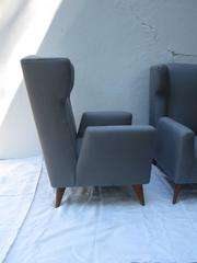 Fabulous Pair of Wing Chairs Attributed to Gio Ponti