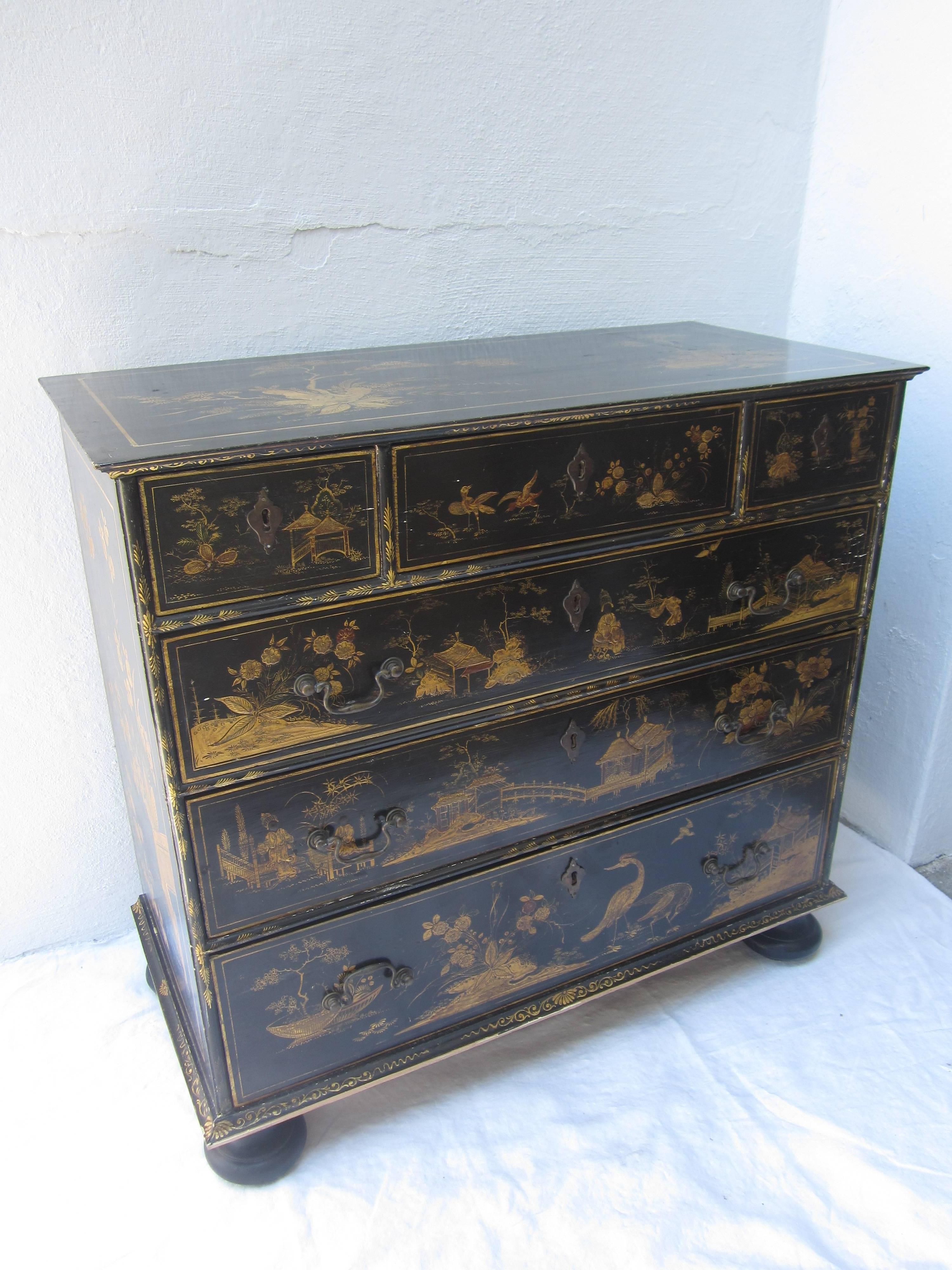 19th Century Chinoiserie Chest In Excellent Condition In East Hampton, NY