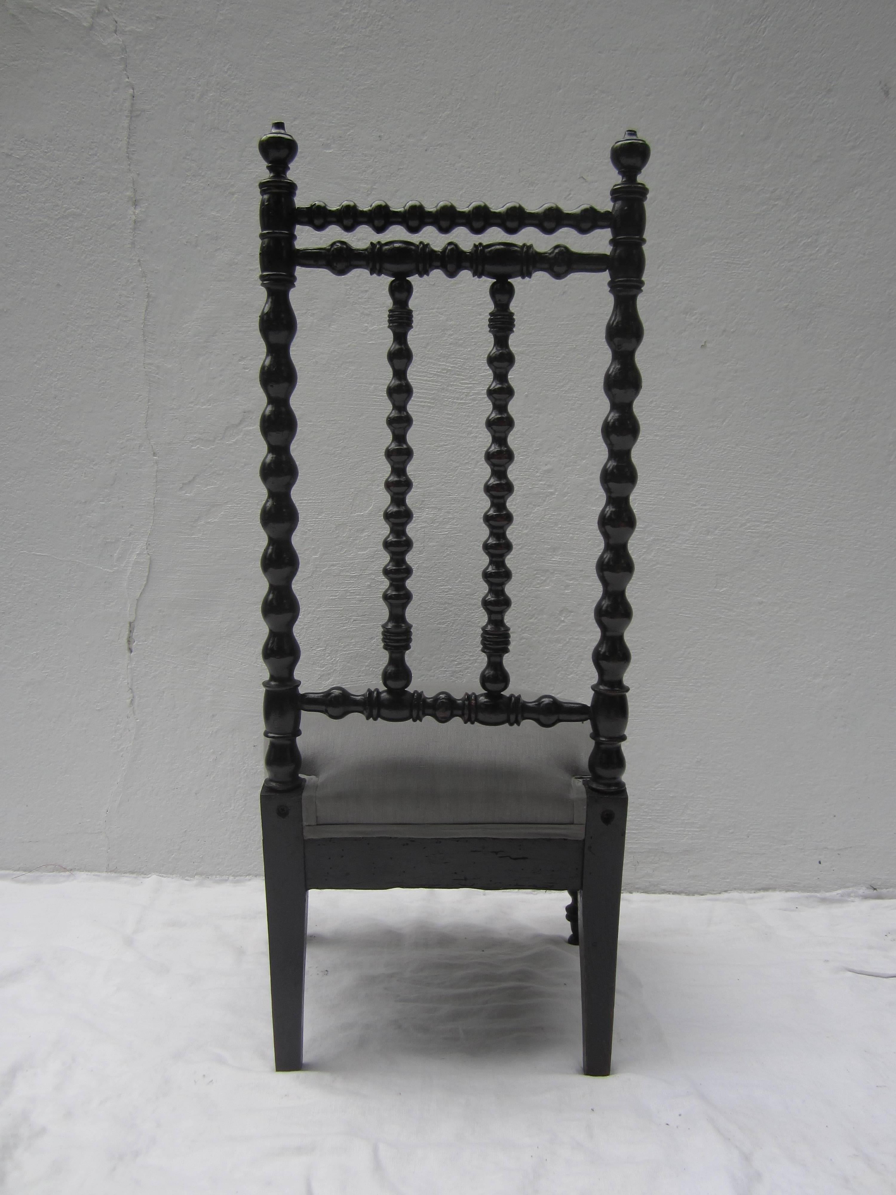 19th Century Spool or Twisted Barley Slipper Chair