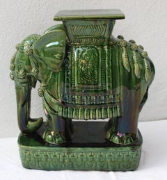Chinese Ceramic Elephant Garden Table