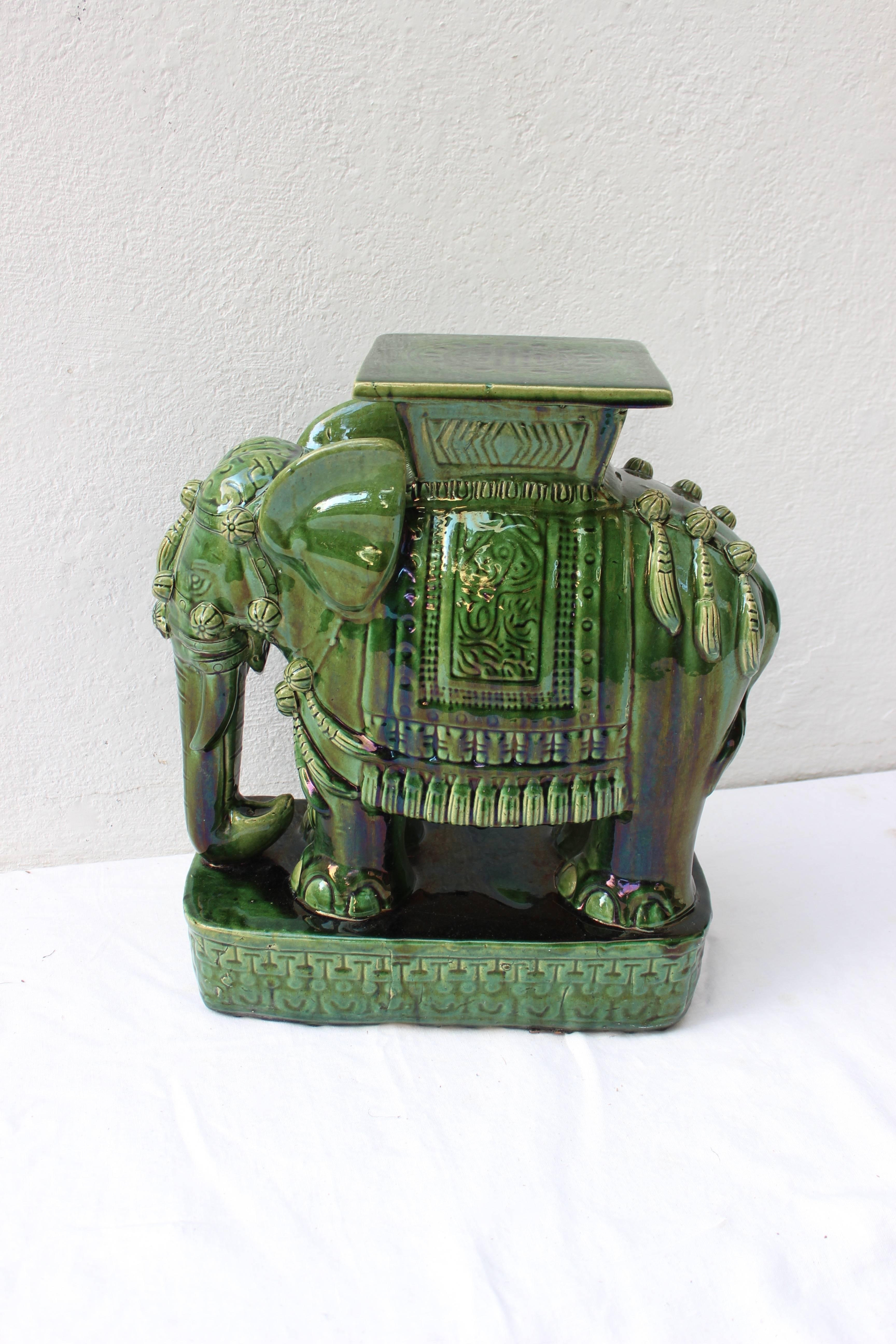 Chinese Ceramic Elephant Garden Table In Excellent Condition In East Hampton, NY