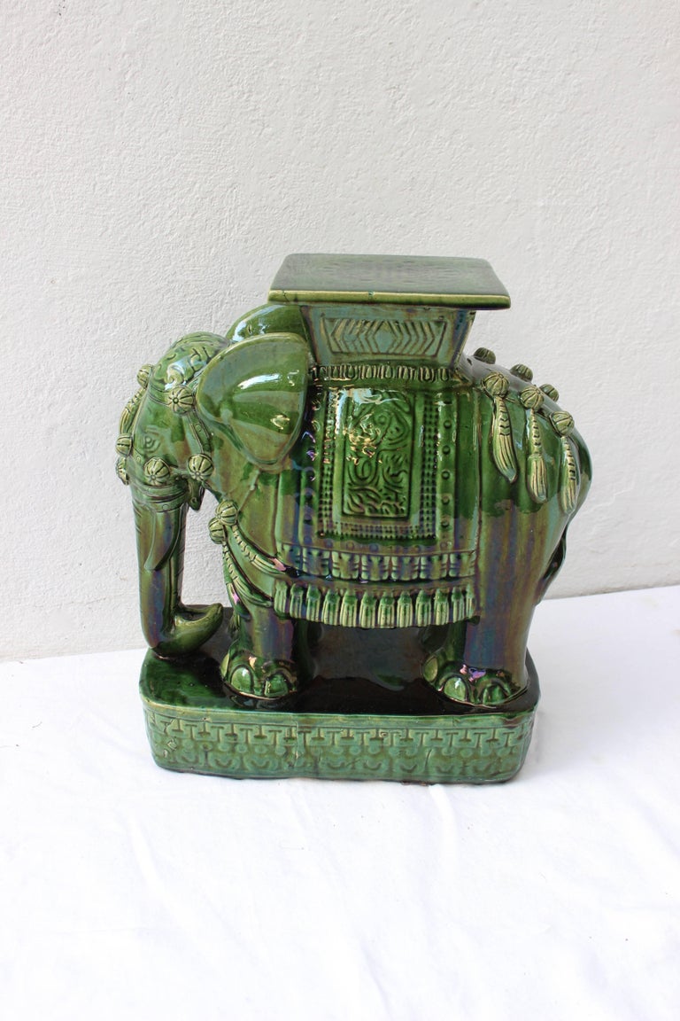 Chinese Ceramic Elephant Garden Table For Sale at 1stdibs