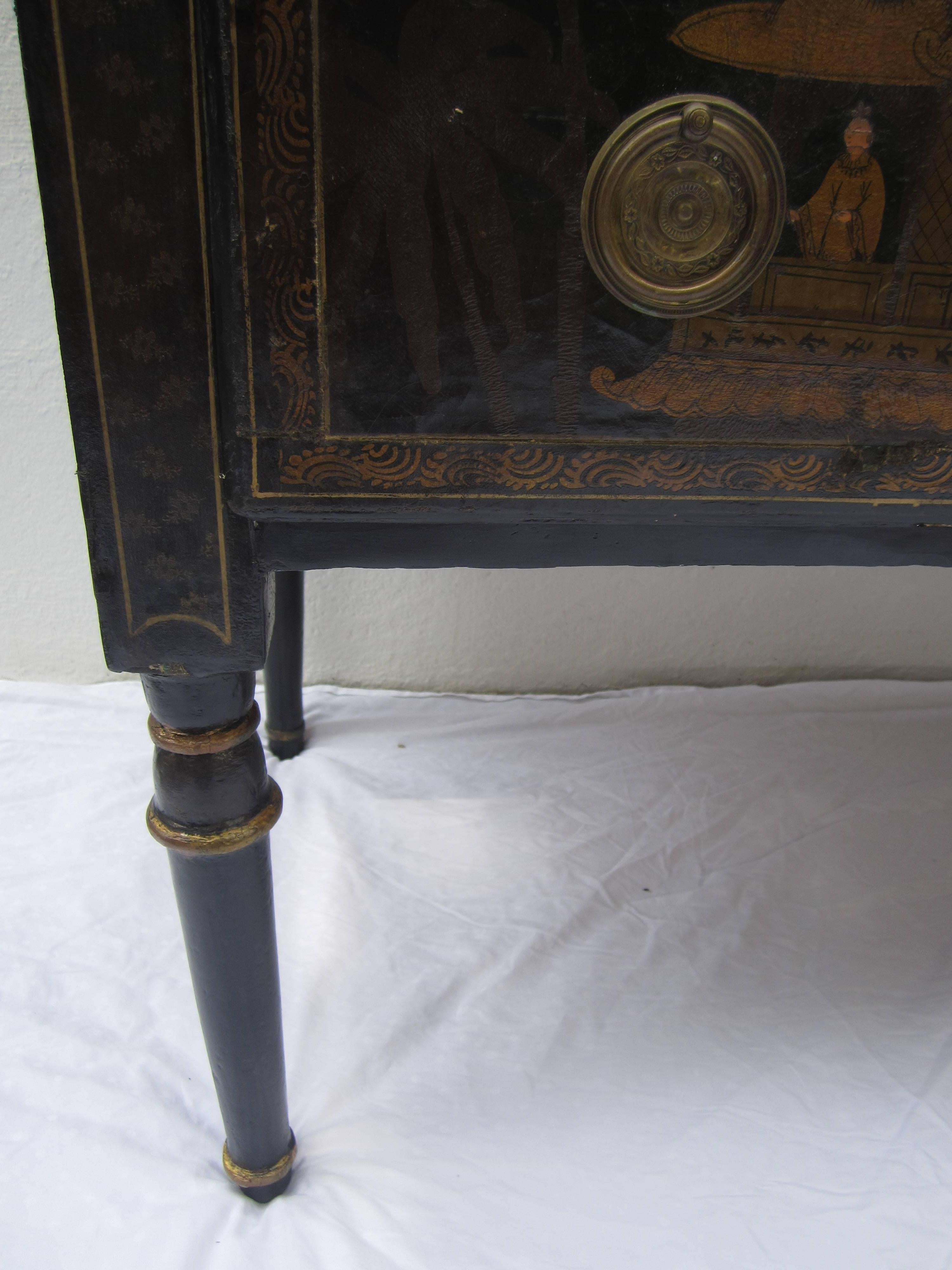18th Century Chinoiserie Commode with Faux Marble Top 1