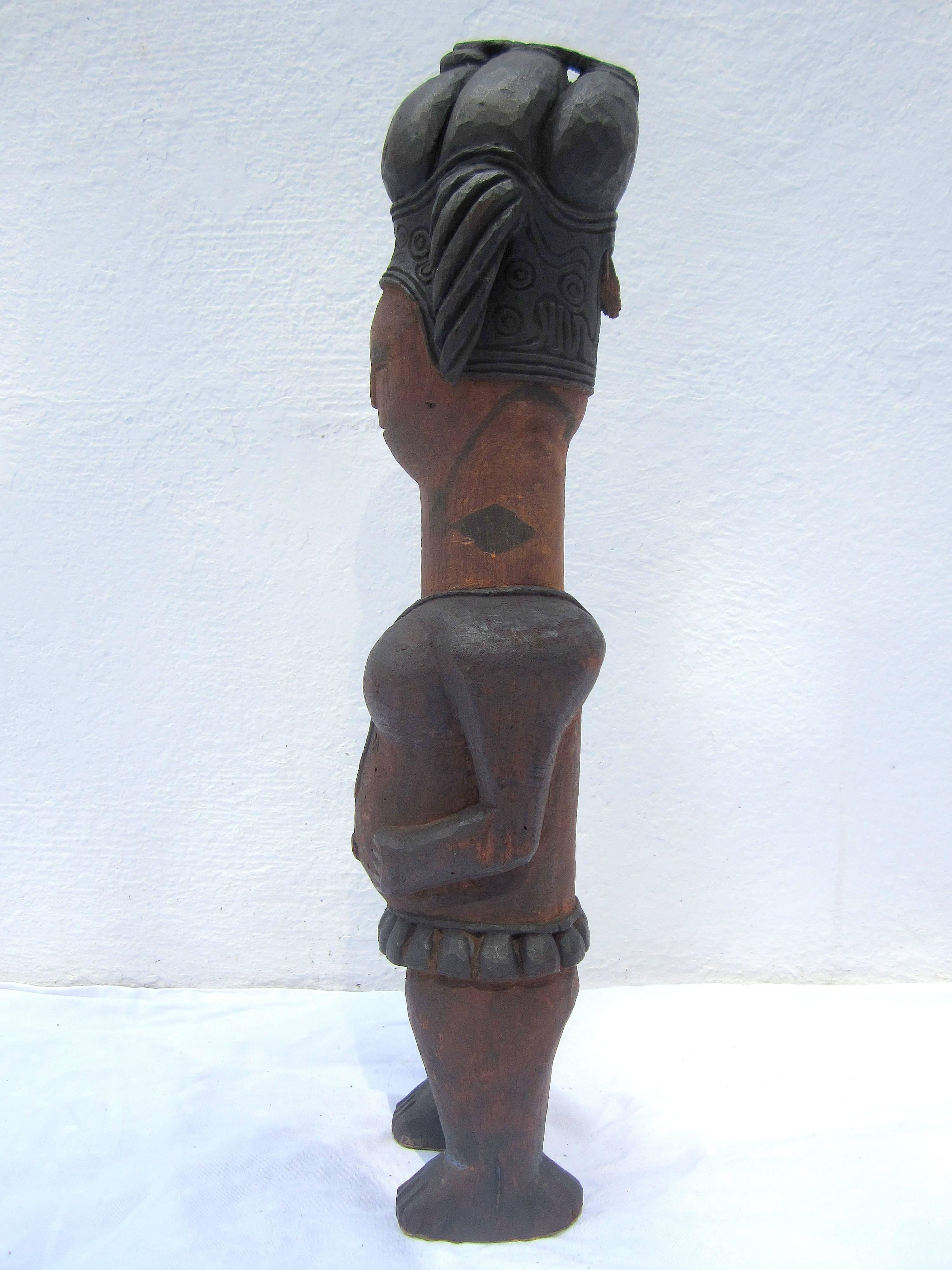 Tribal wood carved statue... Unknown origin...