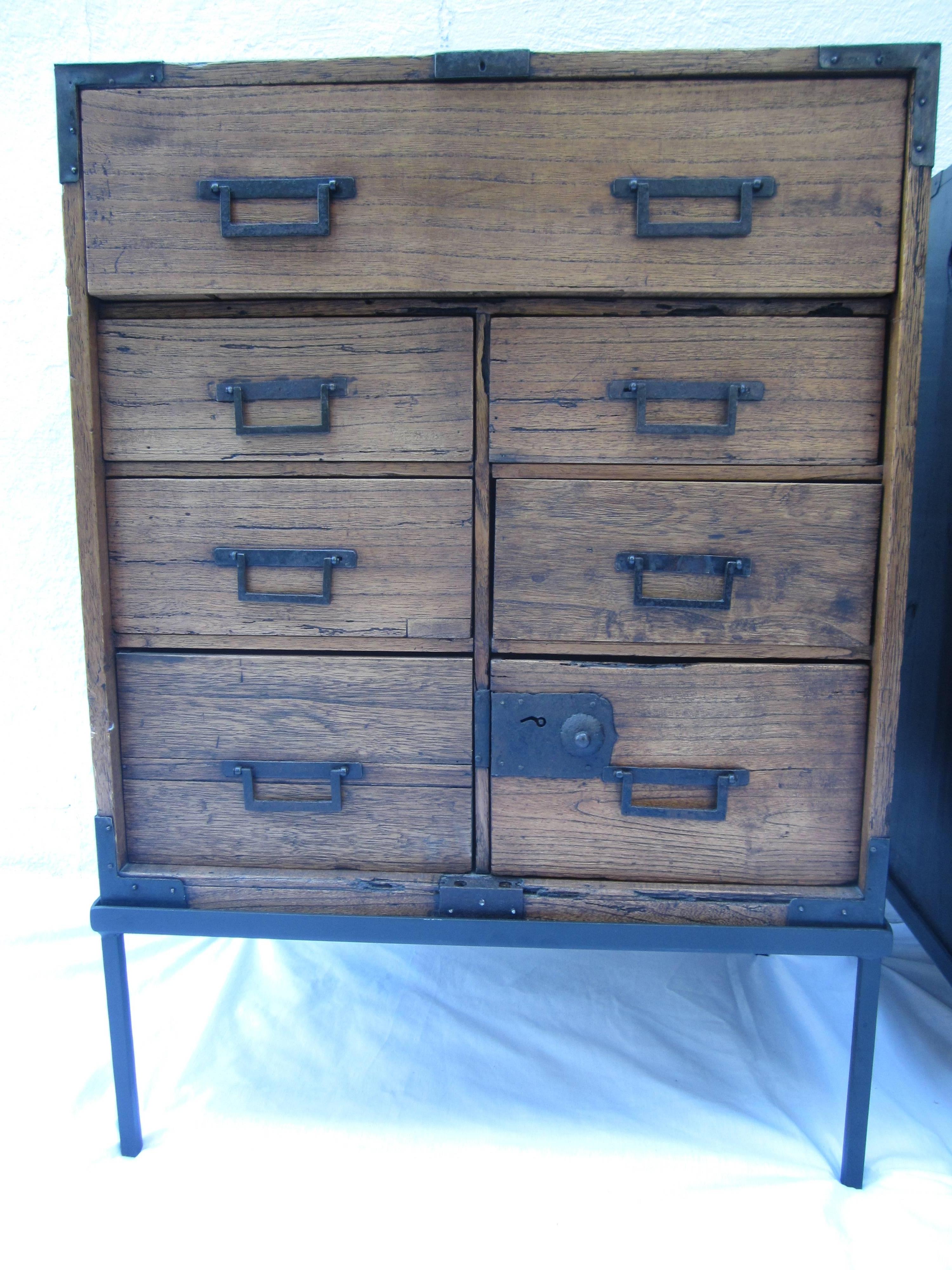 Pair of Tansu Nightstands In Good Condition In East Hampton, NY