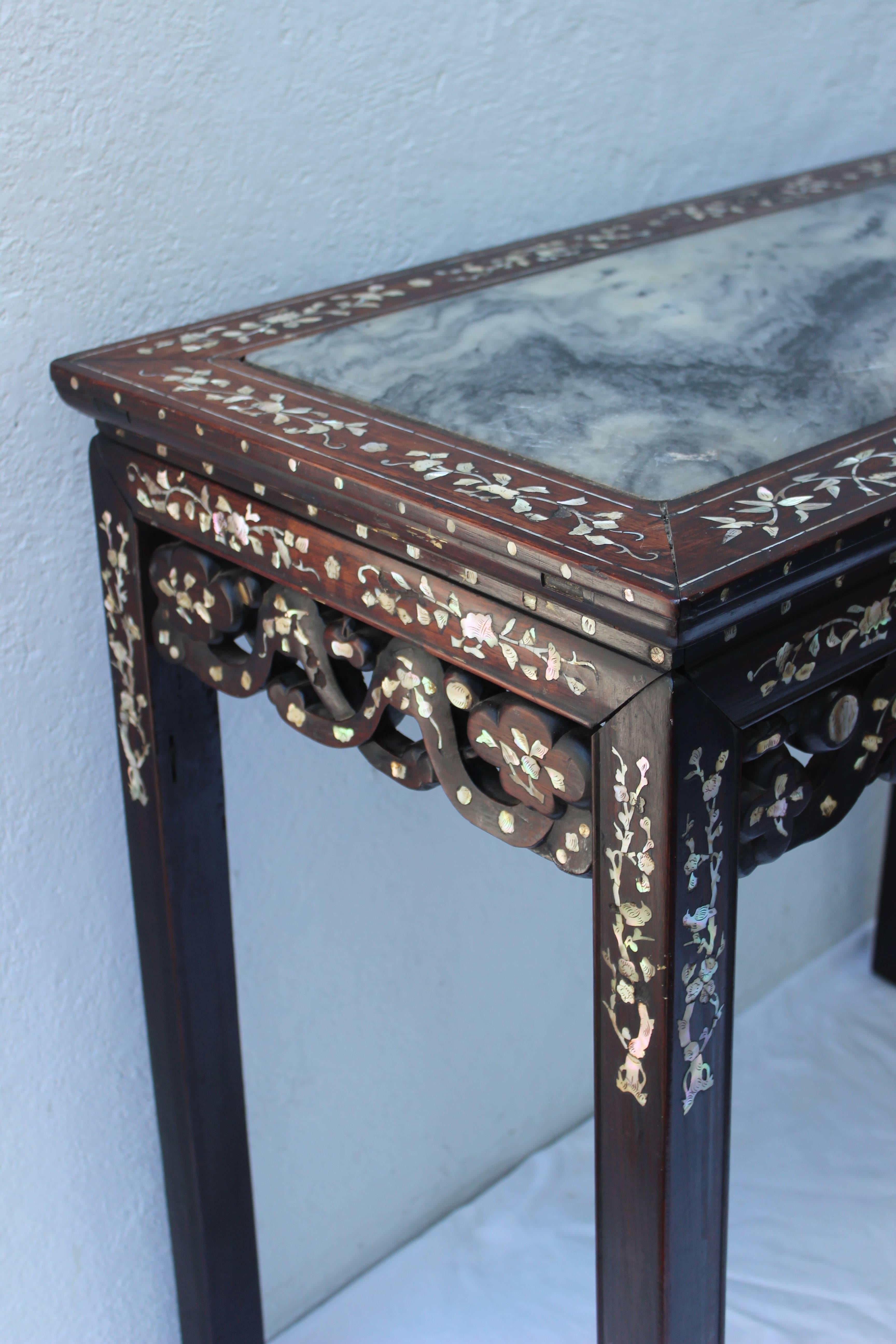 Mother of Pearl and Hardwood Altar Table 2